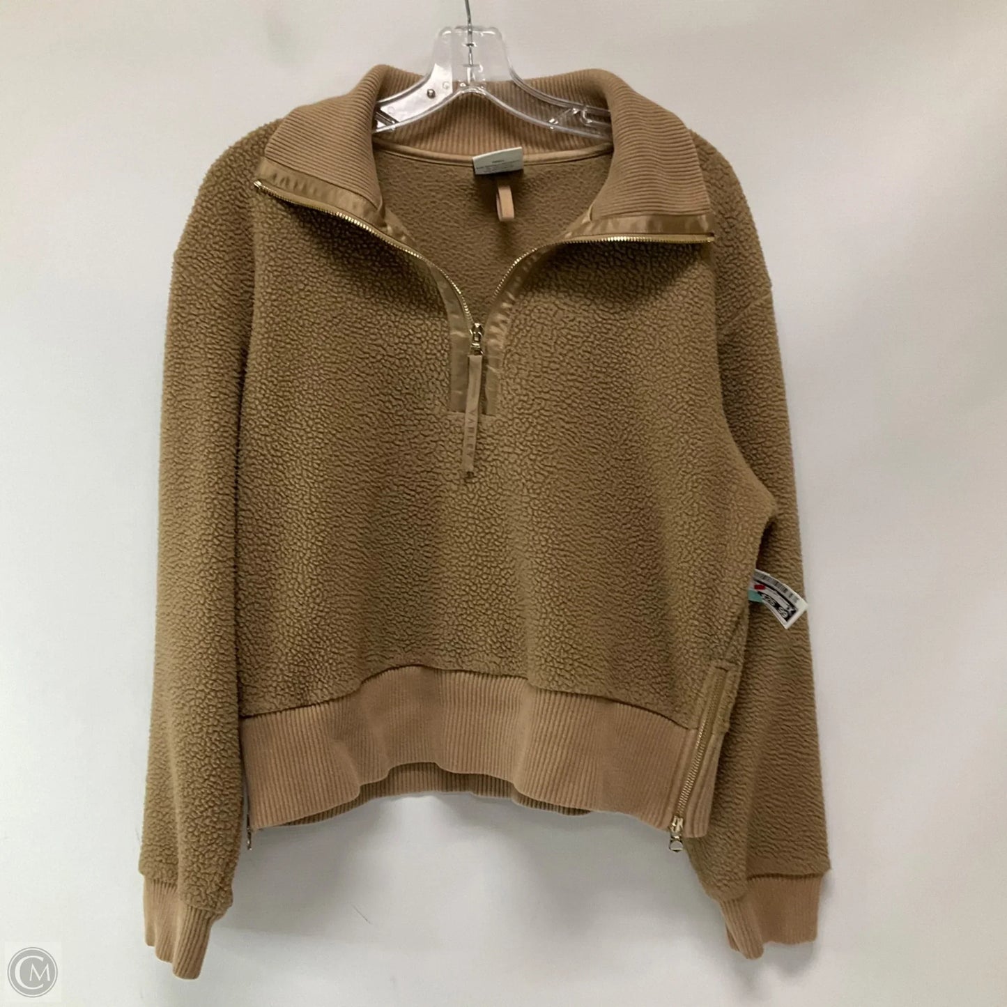 Athletic Sweatshirt Collar By Varley In Brown, Size: S