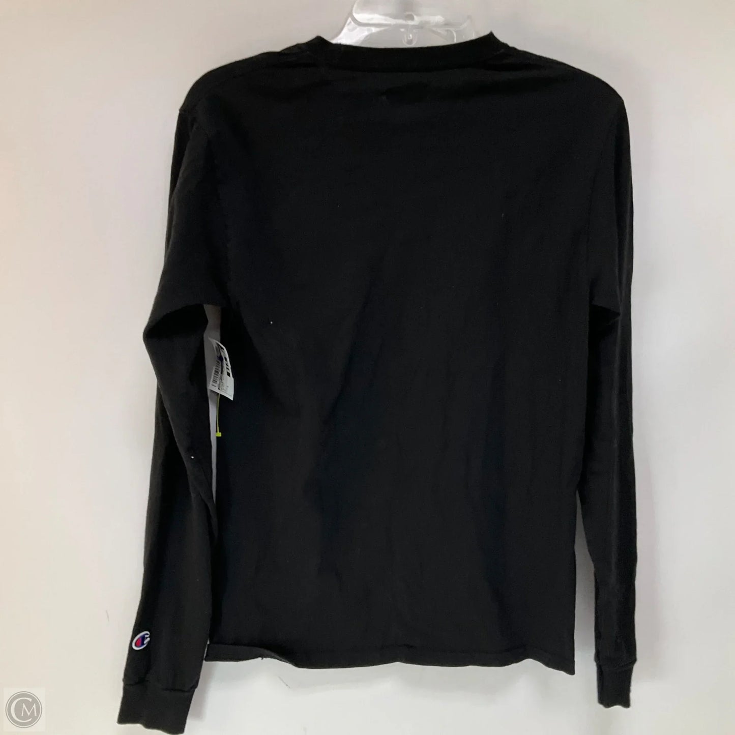 Athletic Top Long Sleeve Collar By Champion In Black, Size: S
