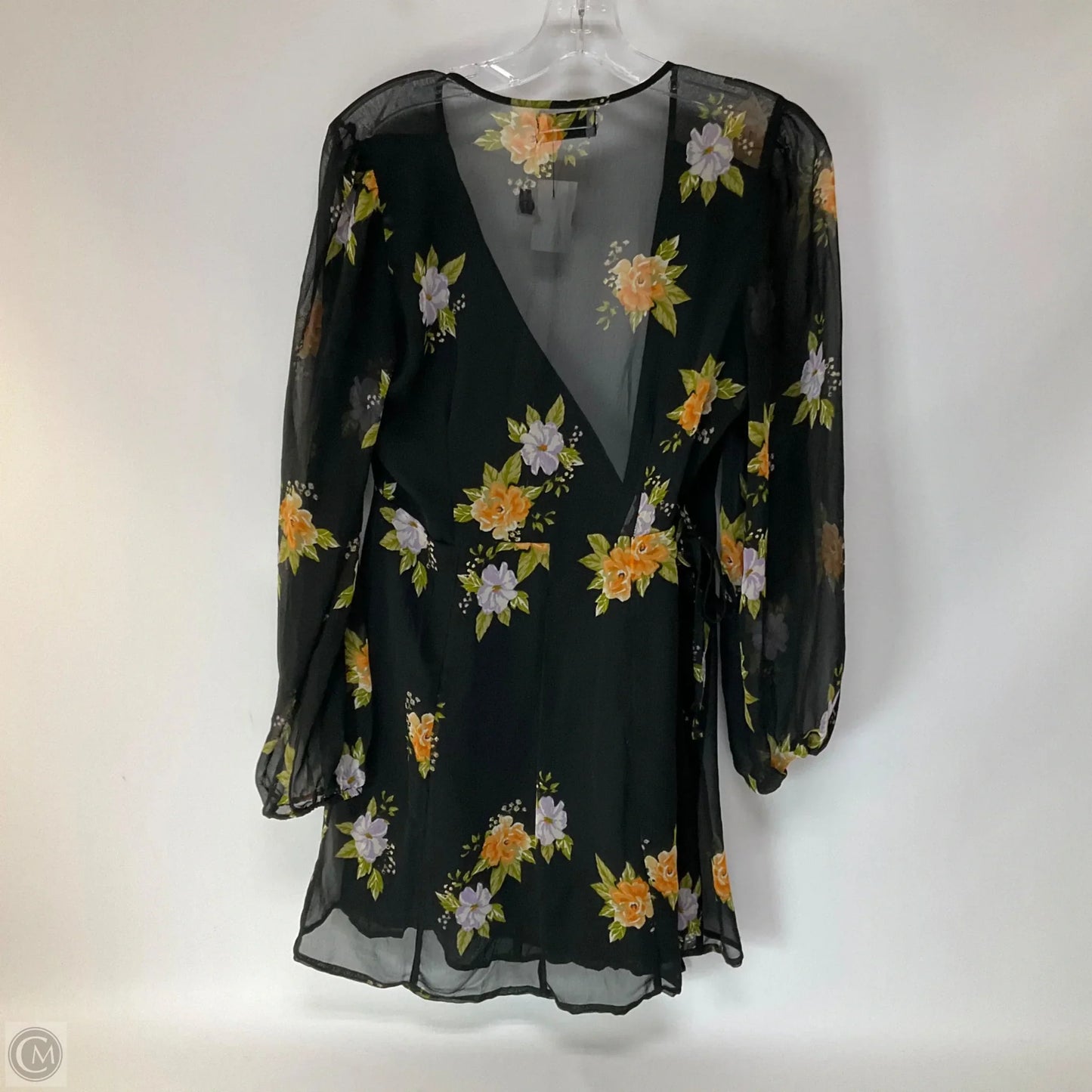 Dress Casual Short By Urban Outfitters In Black & Orange, Size: S