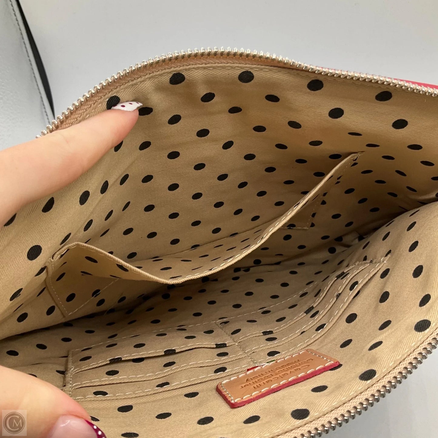 Clutch Leather By Cmc, Size: Medium