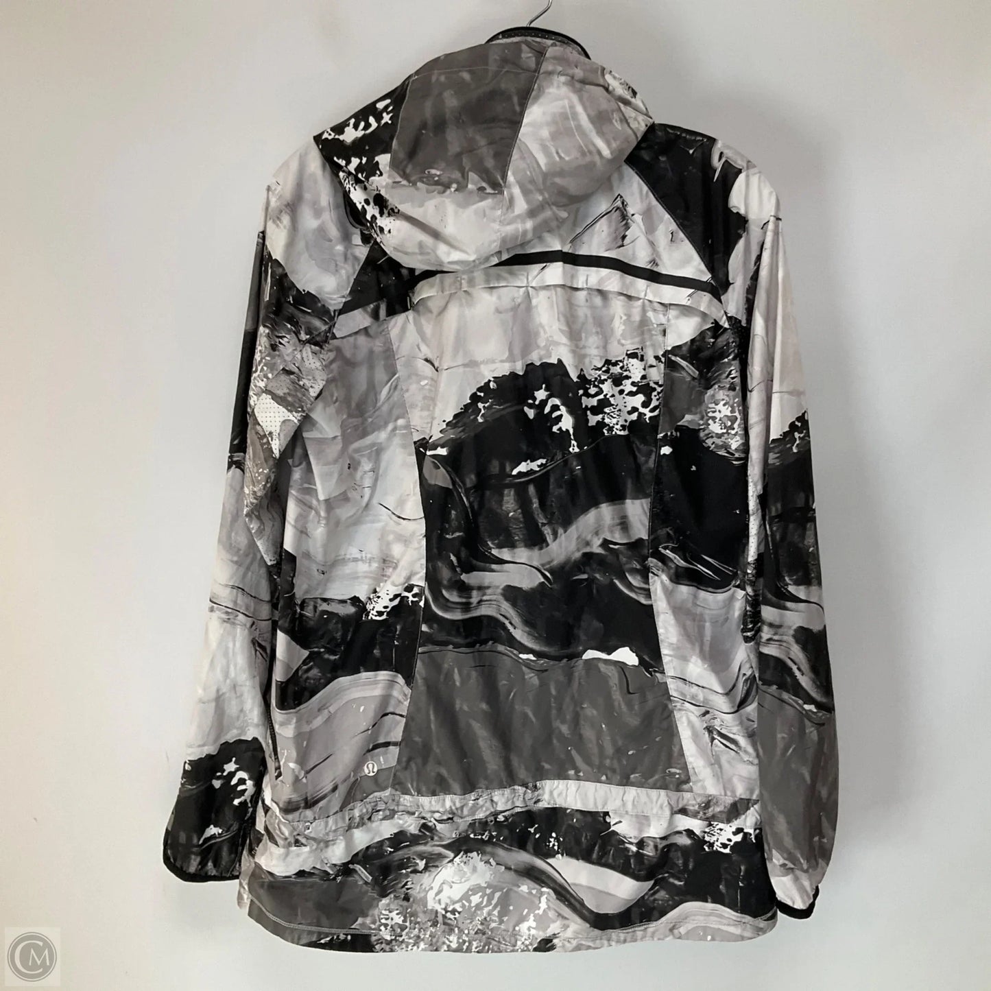 Athletic Jacket By Lululemon In Black & White, Size: 8