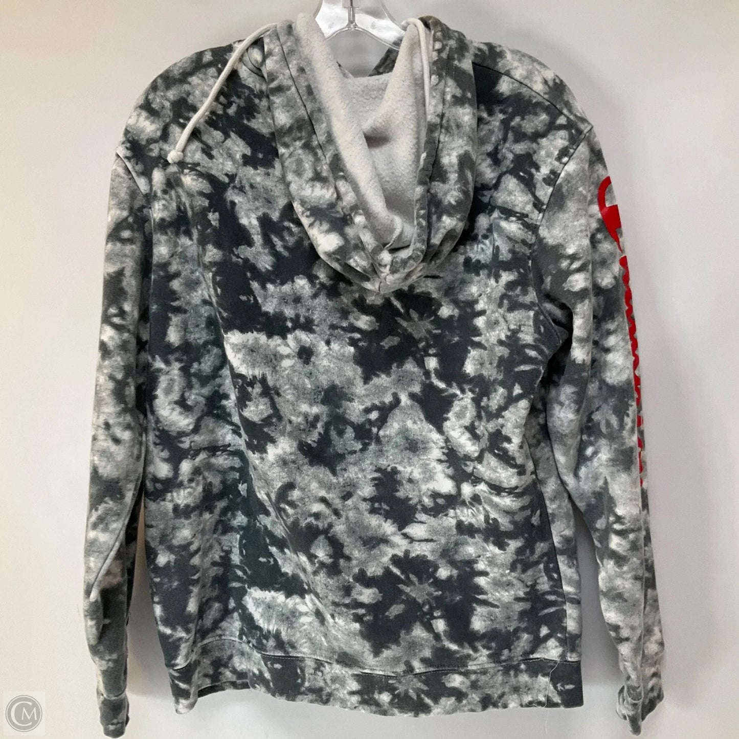 Athletic Sweatshirt Hoodie By Champion In Tie Dye Print, Size: M