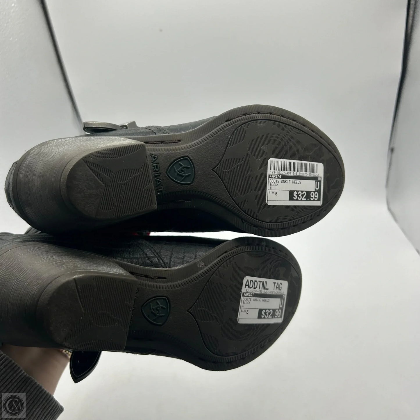 Boots Ankle Heels By Ariat In Black, Size: 6