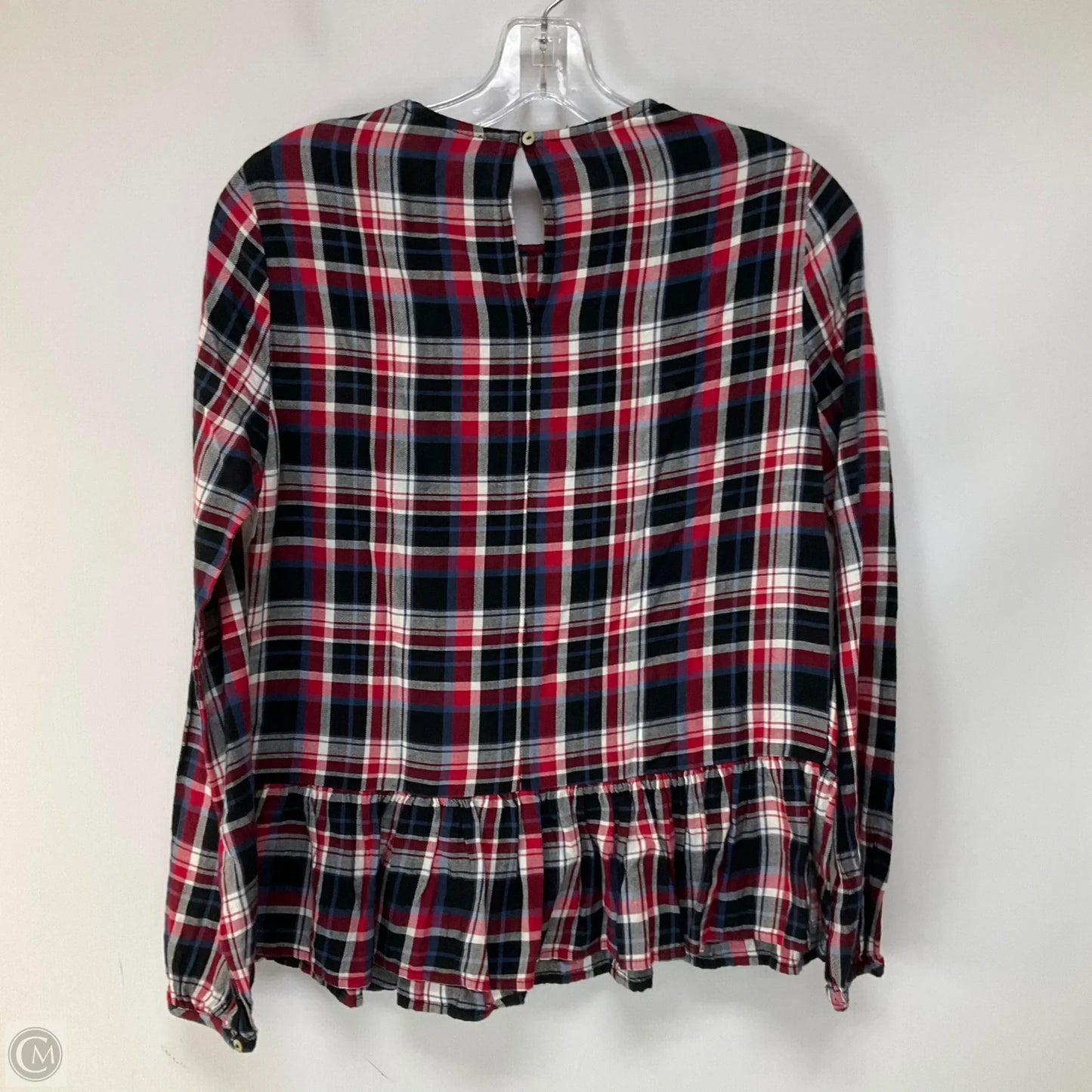 Top Long Sleeve By Beachlunchlounge In Plaid Pattern, Size: Xs