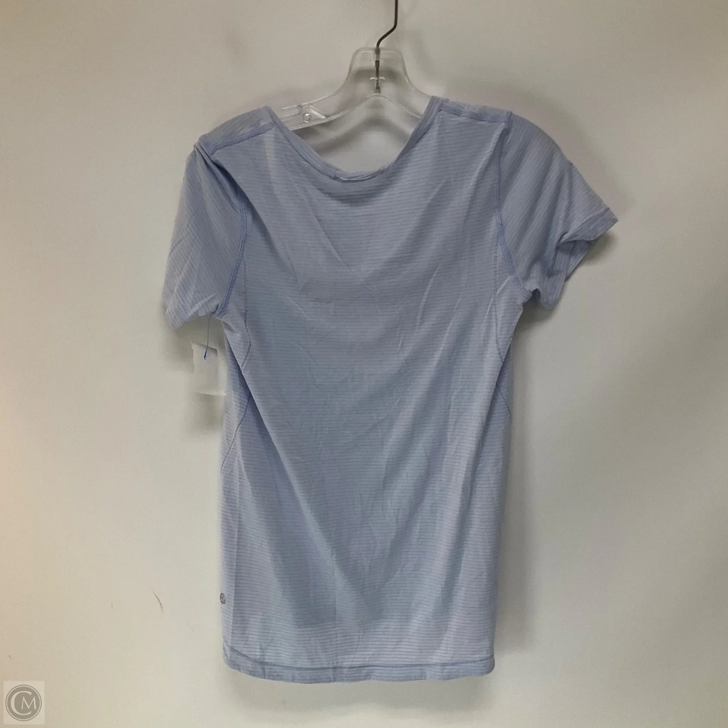 Athletic Top Short Sleeve By Lululemon In Blue, Size: 4