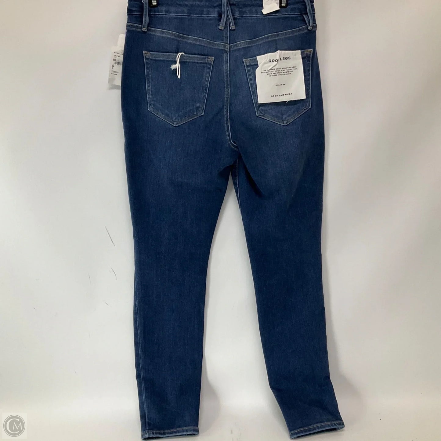 Jeans Skinny By Good American In Blue Denim, Size: 8