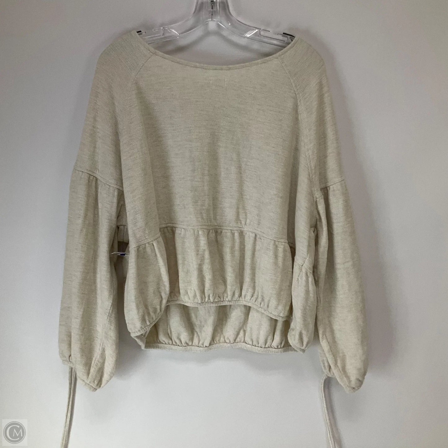 Top Long Sleeve By Aerie In Beige, Size: Xl
