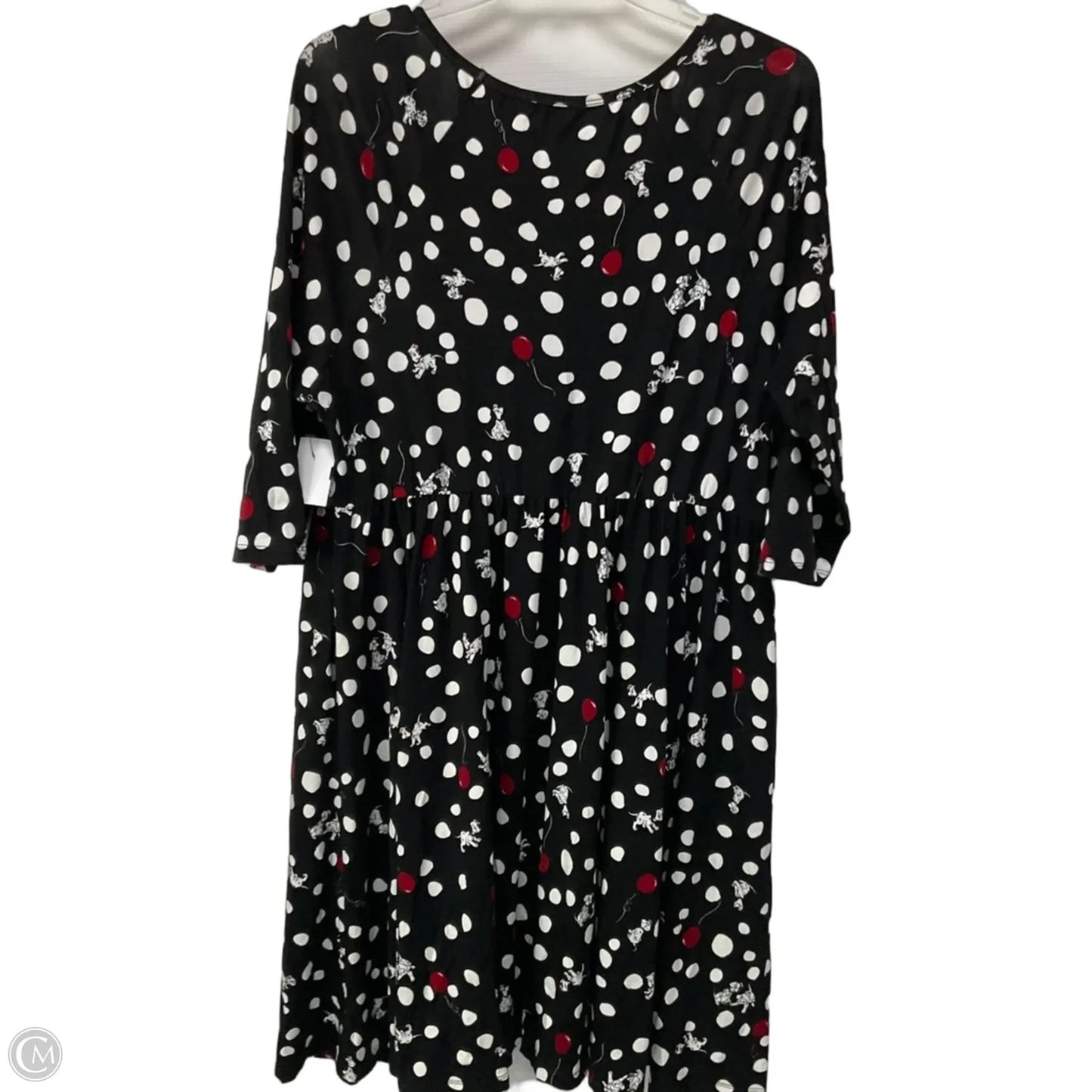 Dress Casual Midi By Disney In Black & Red, Size: Xl