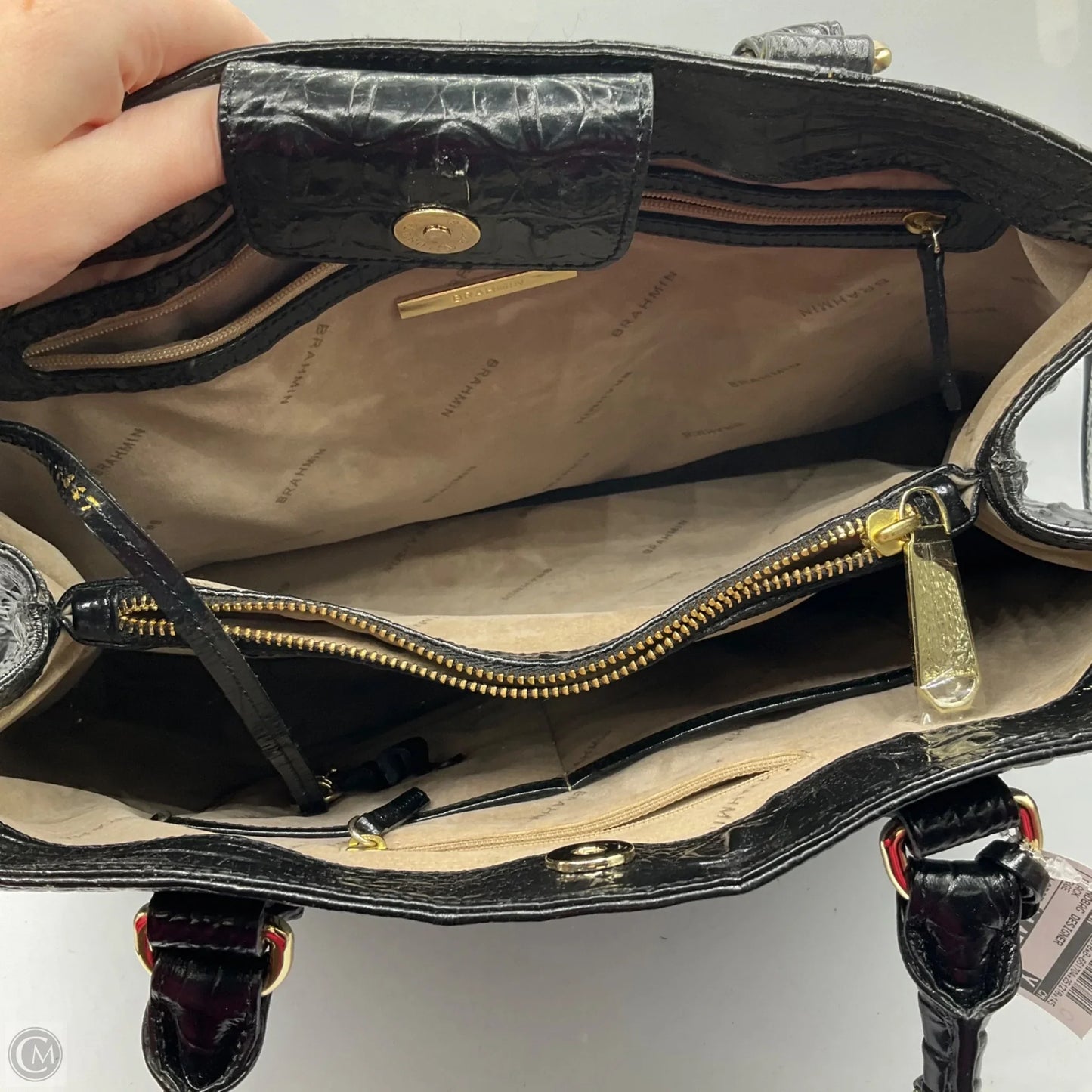 Handbag Designer By Brahmin, Size: Large