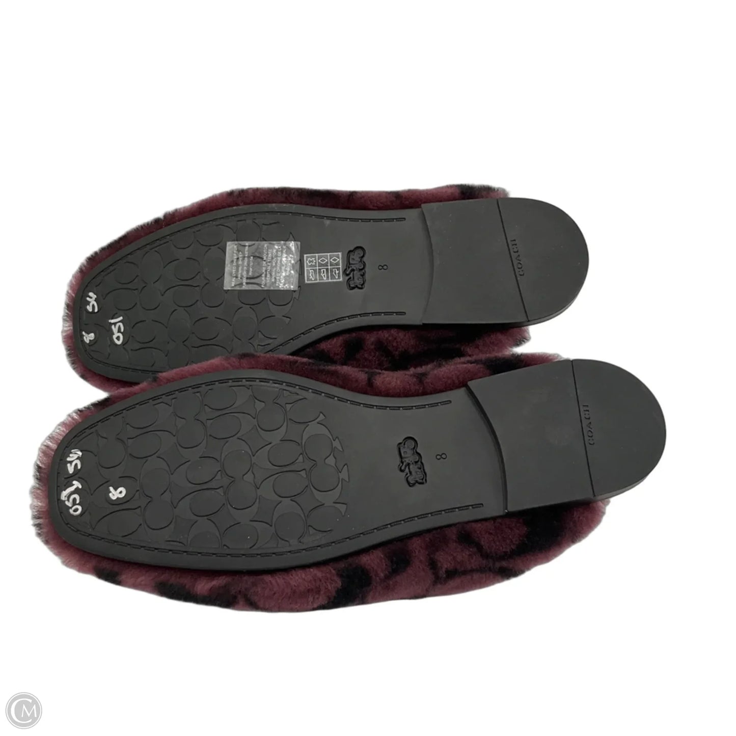 Sandals Designer By Coach In Black & Purple, Size: 8