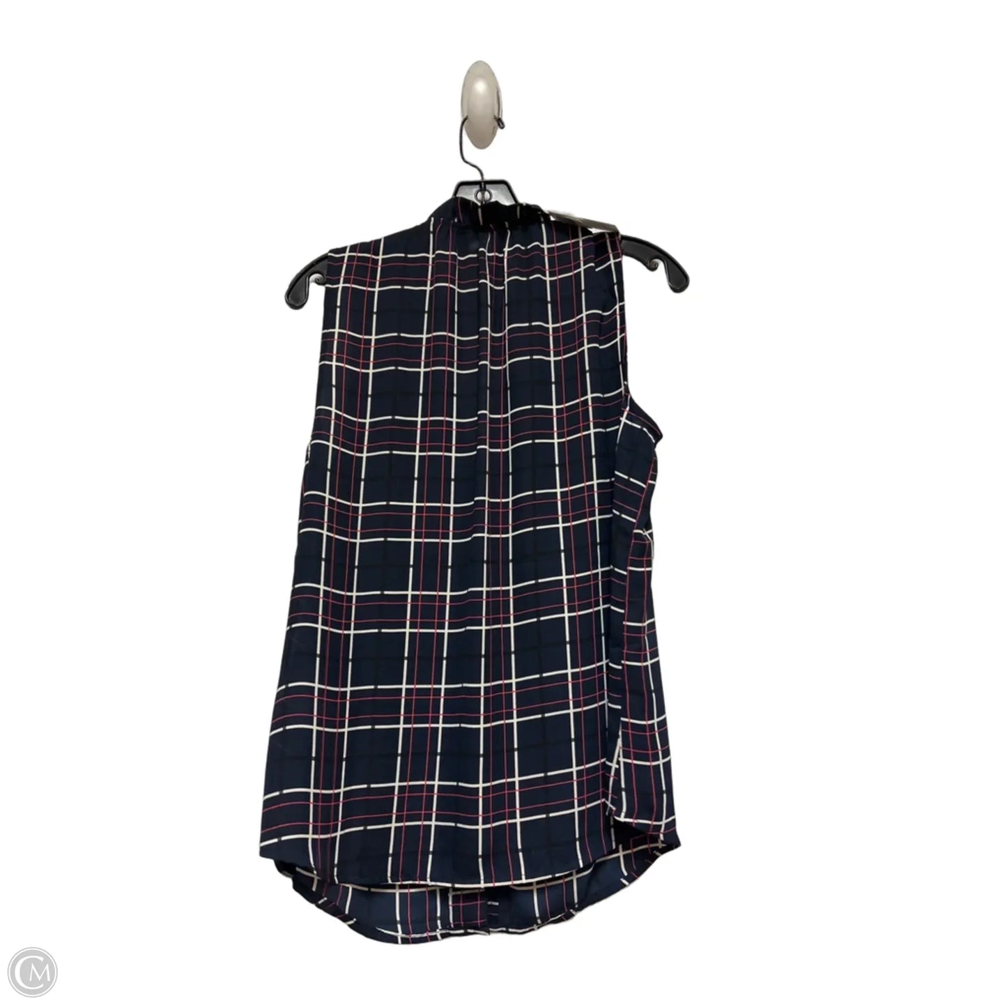 Top Sleeveless By Banana Republic In Blue & Red & White, Size: M