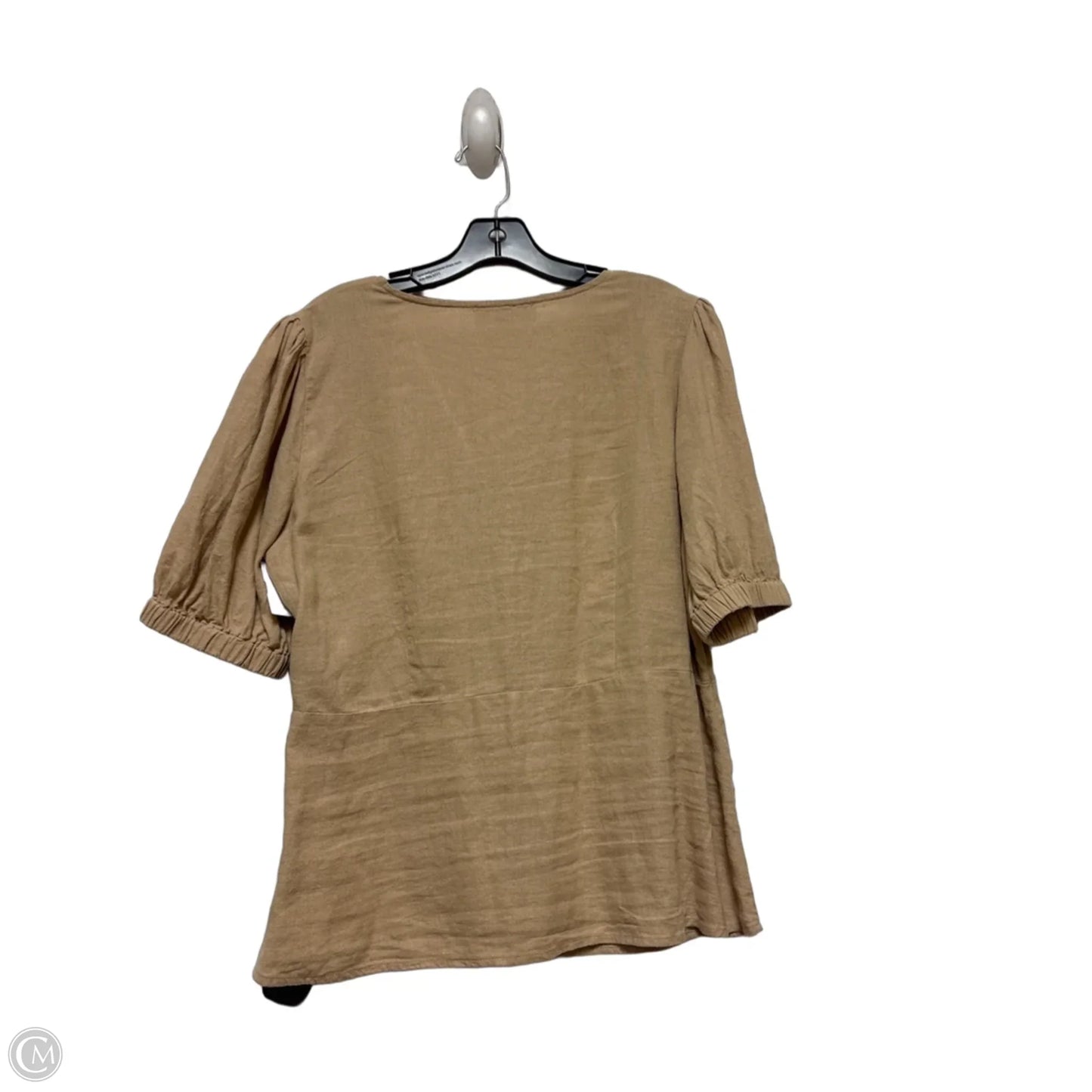 Top Short Sleeve By Michael By Michael Kors In Tan, Size: L
