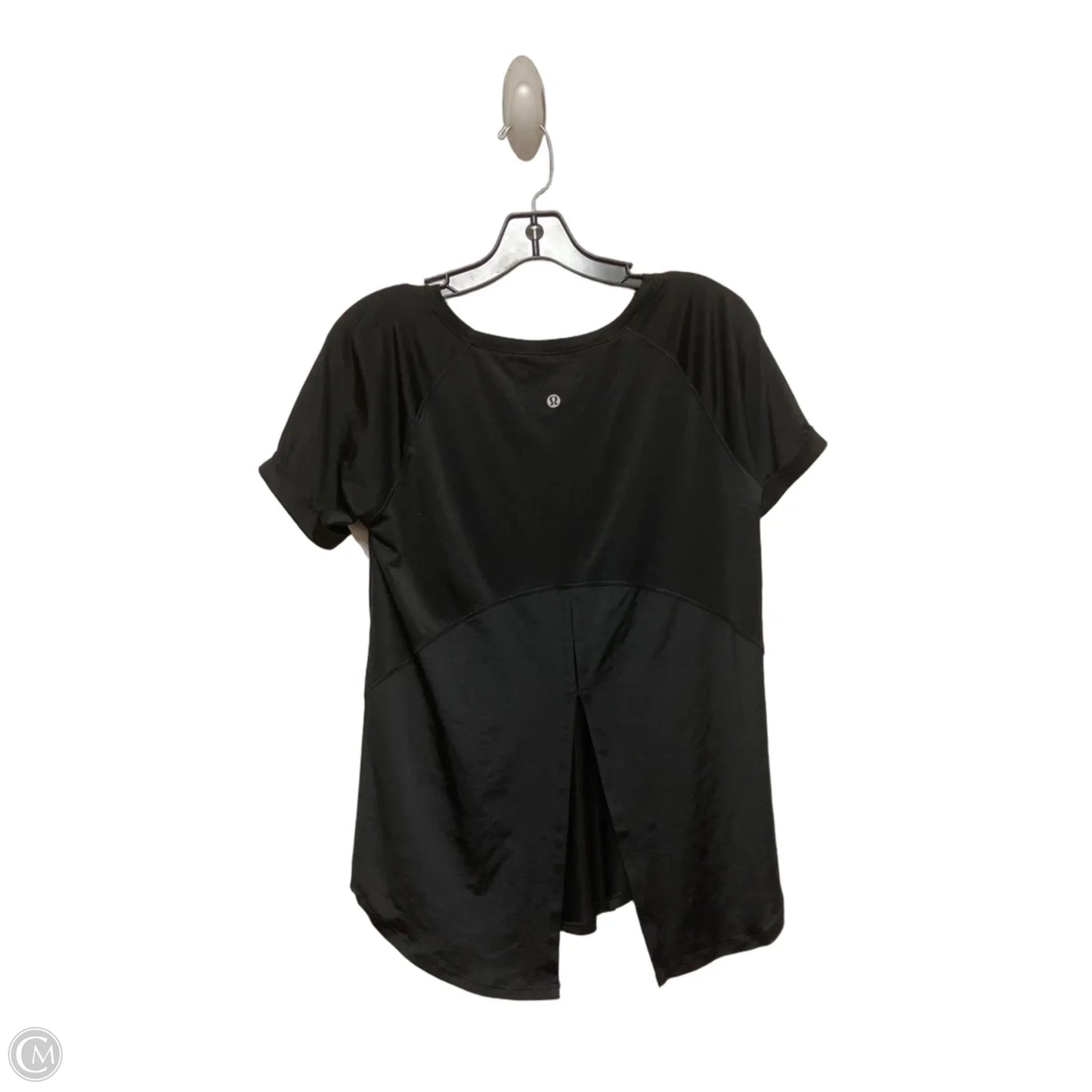 Athletic Top Short Sleeve By Lululemon In Black, Size: S