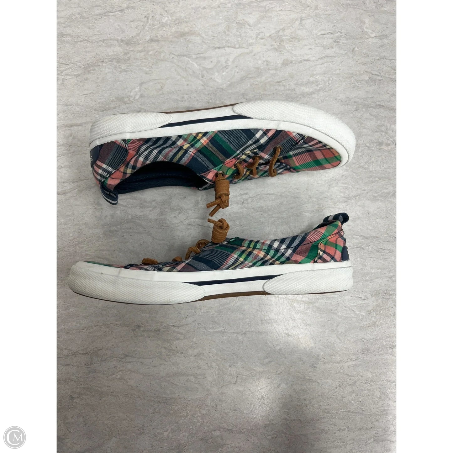 Shoes Sneakers By Sperry In Plaid Pattern, Size: 7