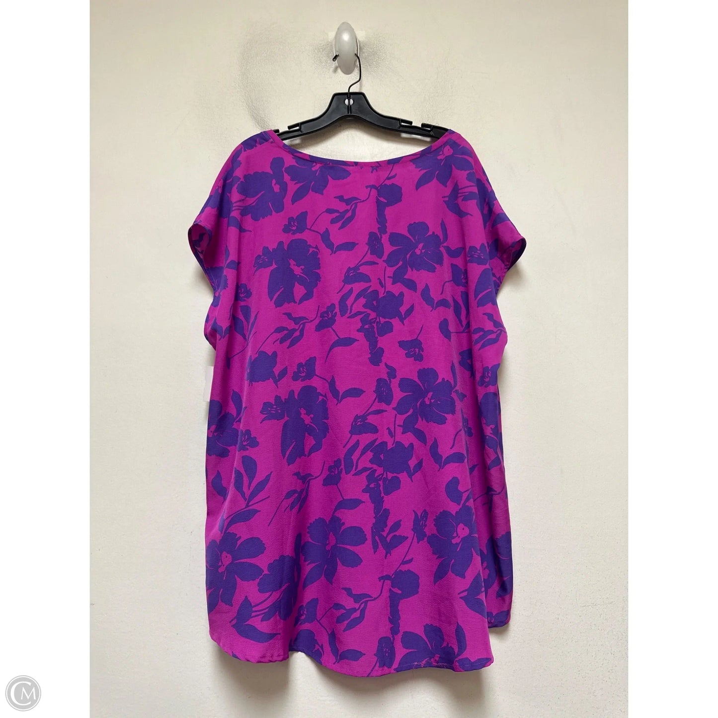 Top Short Sleeve By Jodifl In Pink & Purple, Size: 3x
