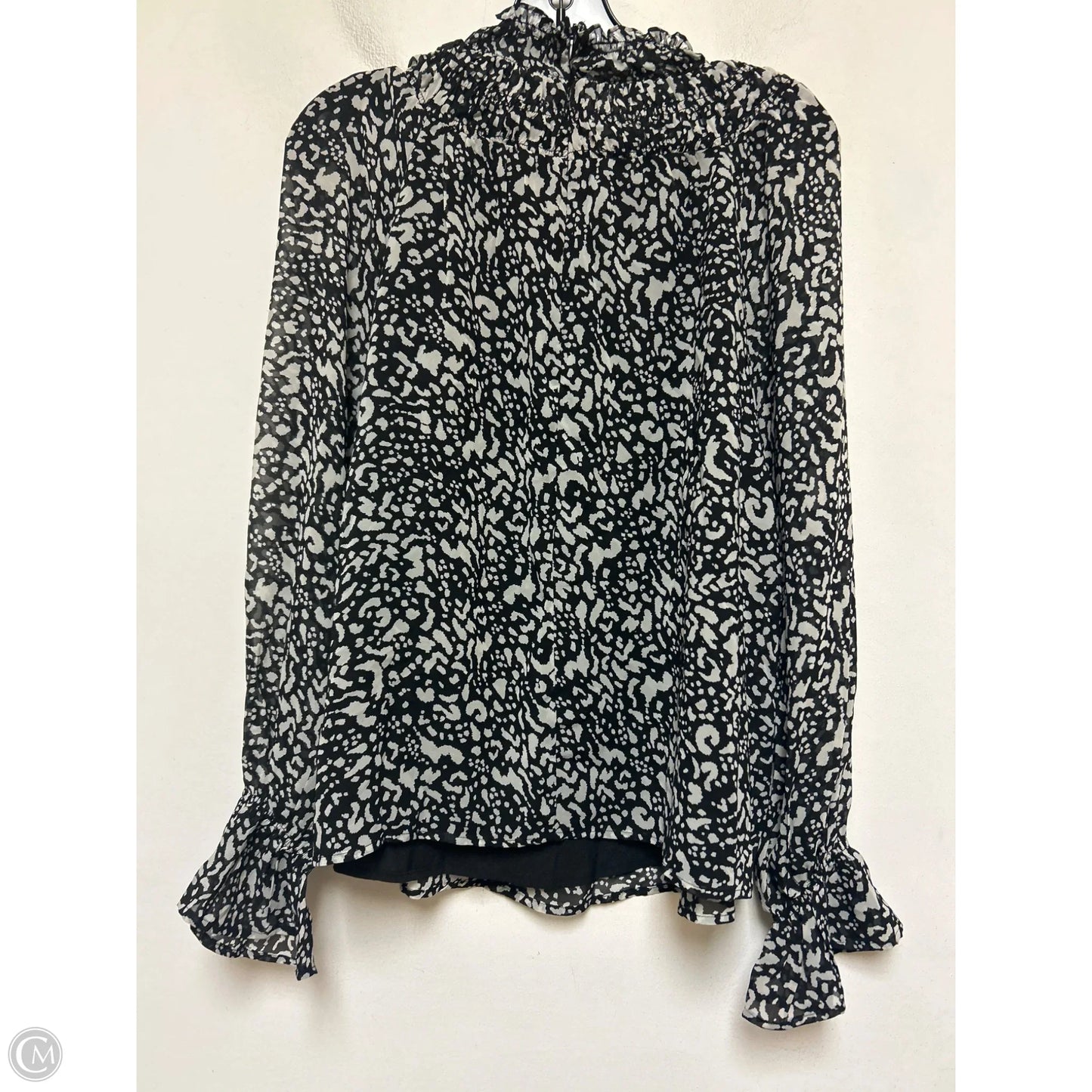 Top Long Sleeve By Sanctuary In Black & Grey, Size: L