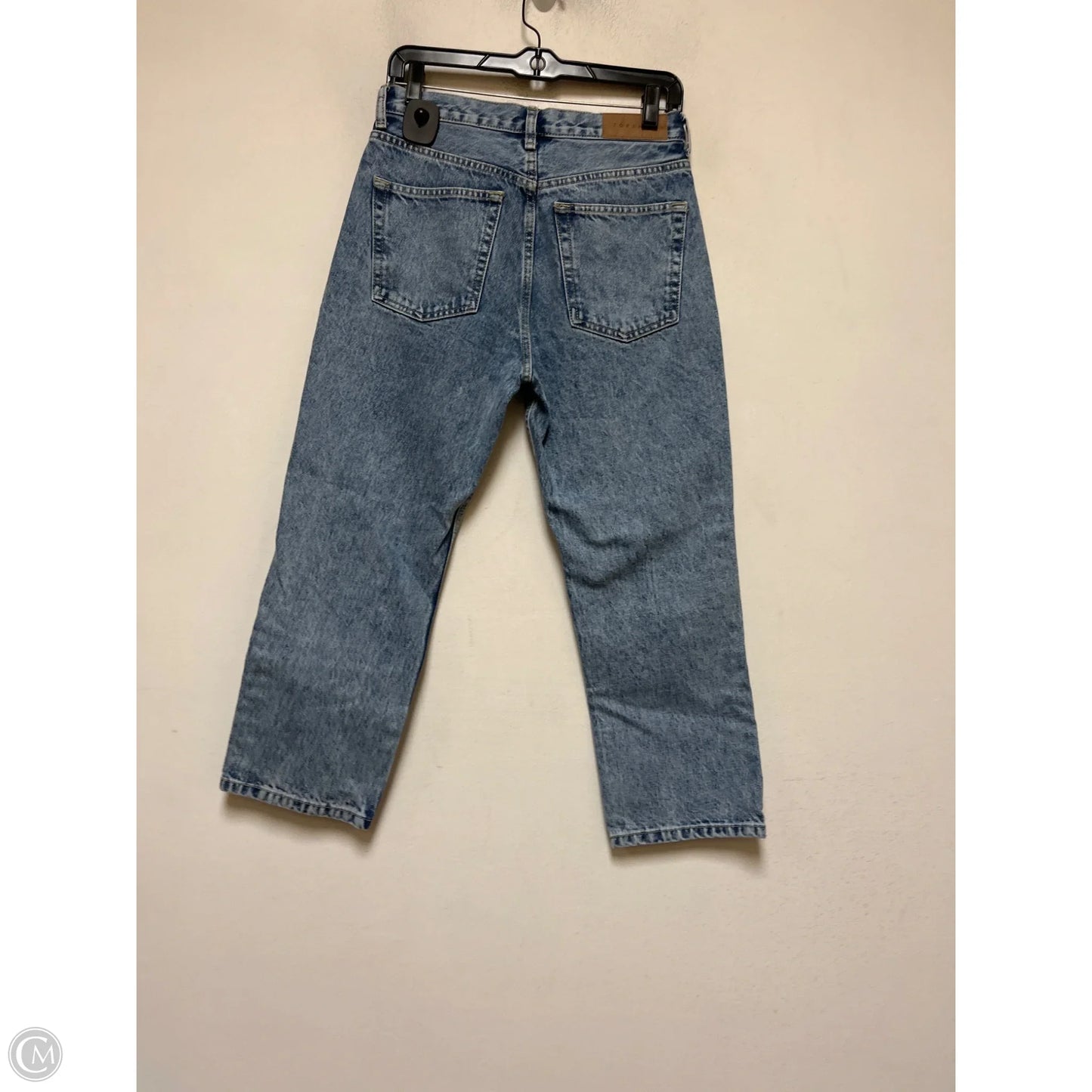 Jeans Straight By Topshop In Blue Denim, Size: 6