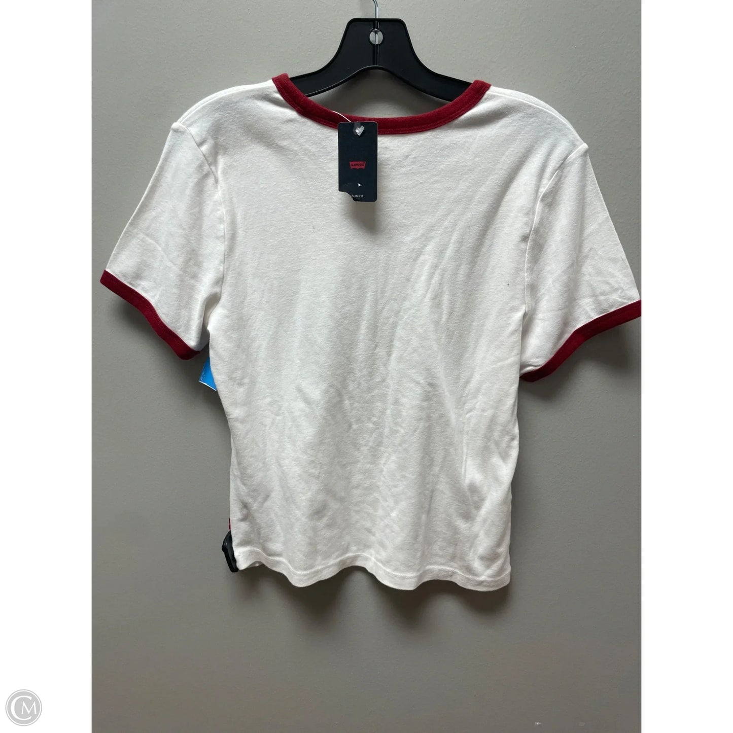 Top Short Sleeve Basic By Levis In Red & White, Size: Xl