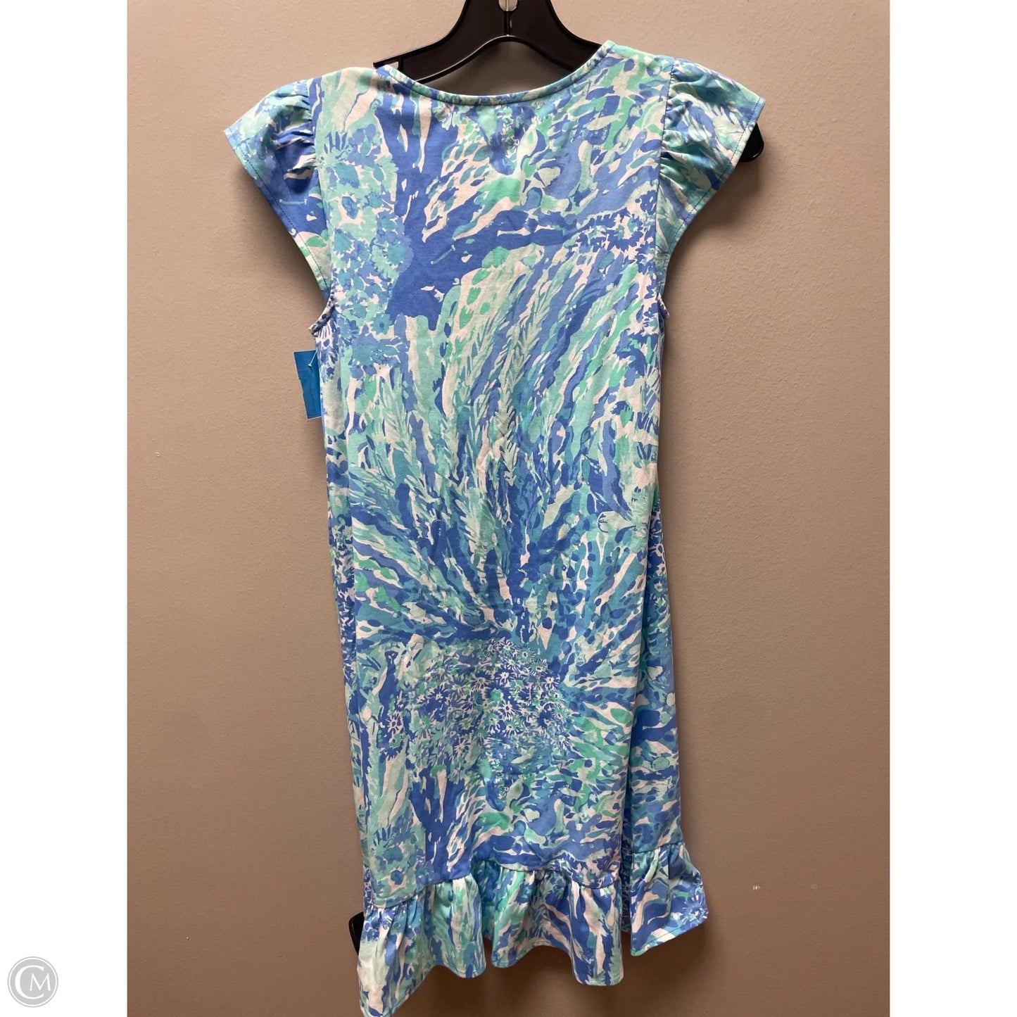 Dress Designer By Lilly Pulitzer In Blue & Green, Size: Xxs