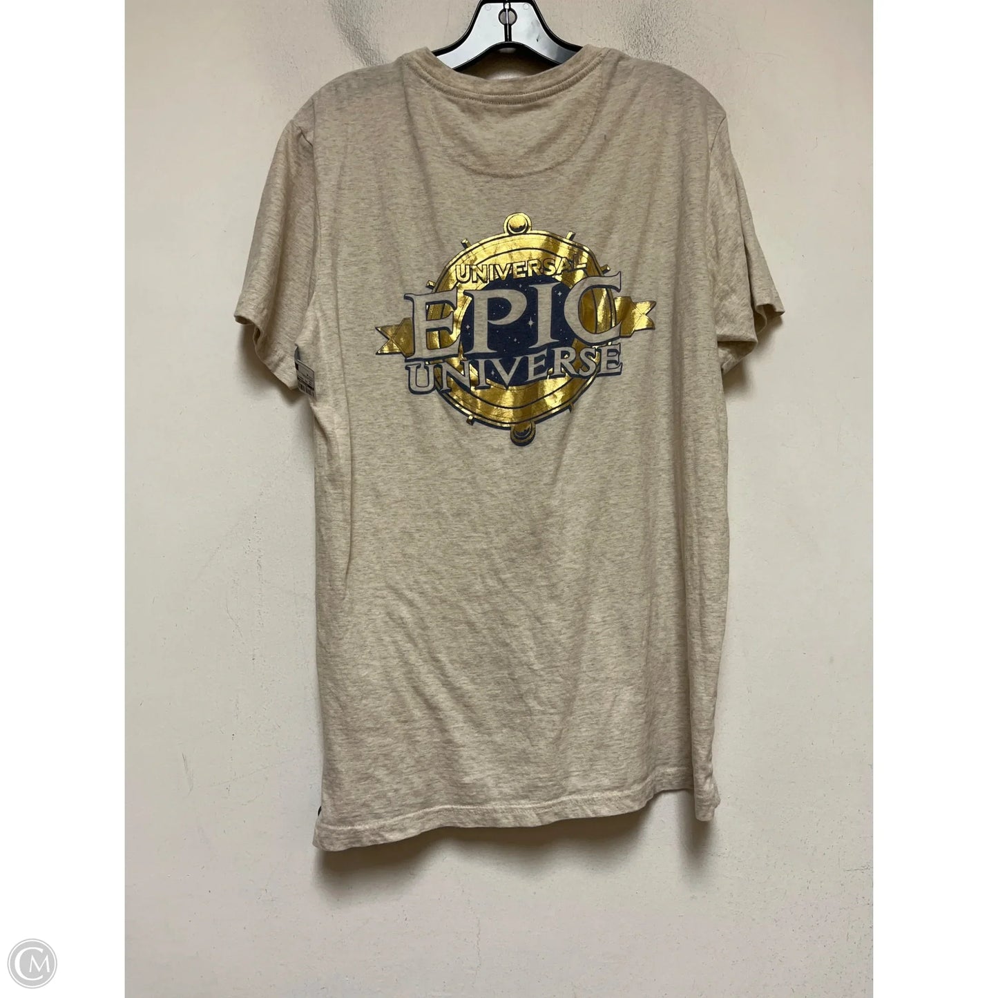 Top Short Sleeve Basic By Clothes Mentor In Tan, Size: M