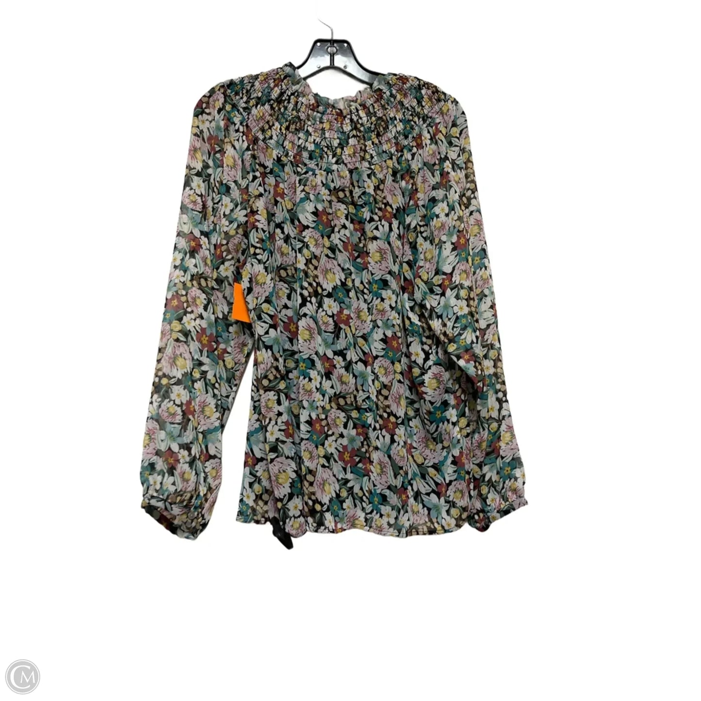 Top Long Sleeve By Loft In Floral Print, Size: L