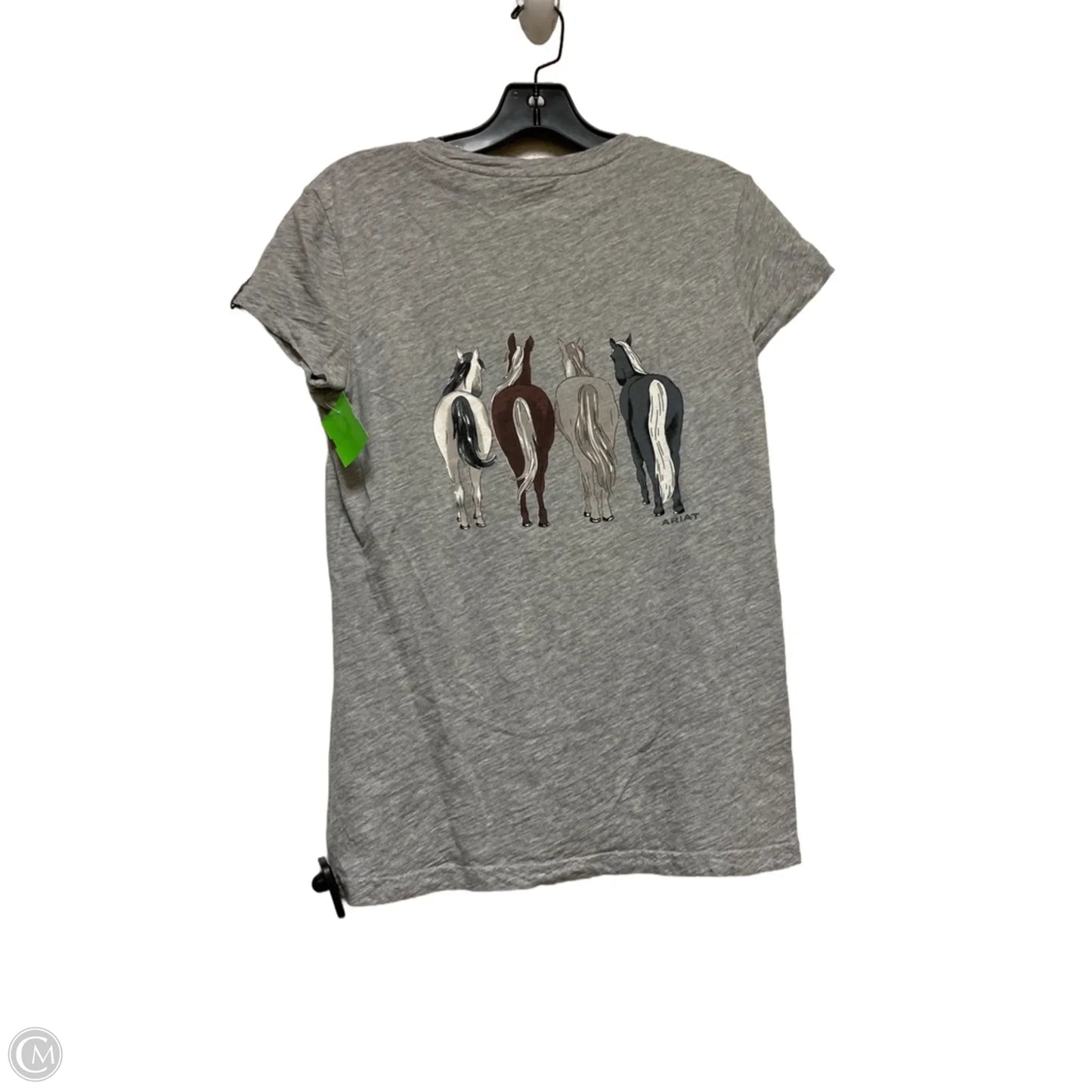 Top Short Sleeve Basic By Ariat In Grey, Size: M