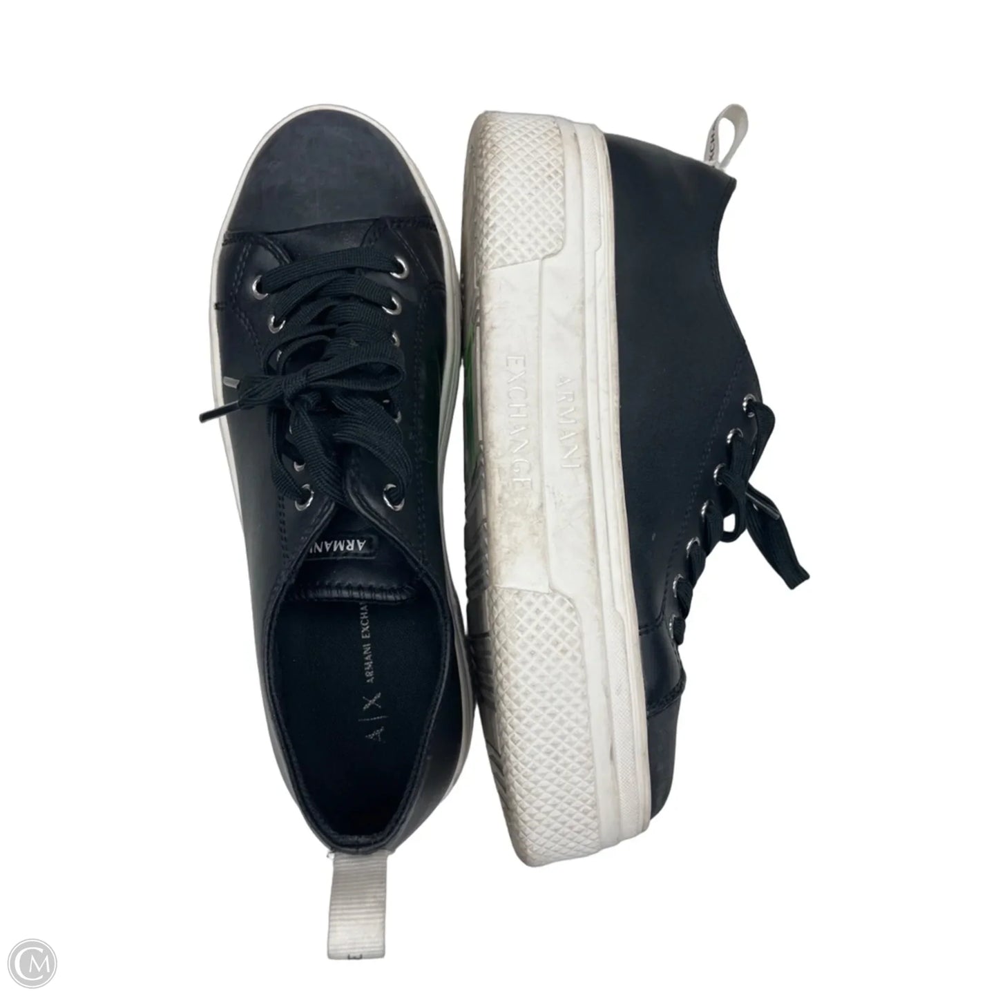 Shoes Sneakers By Armani Exchange In Black & White, Size: 10