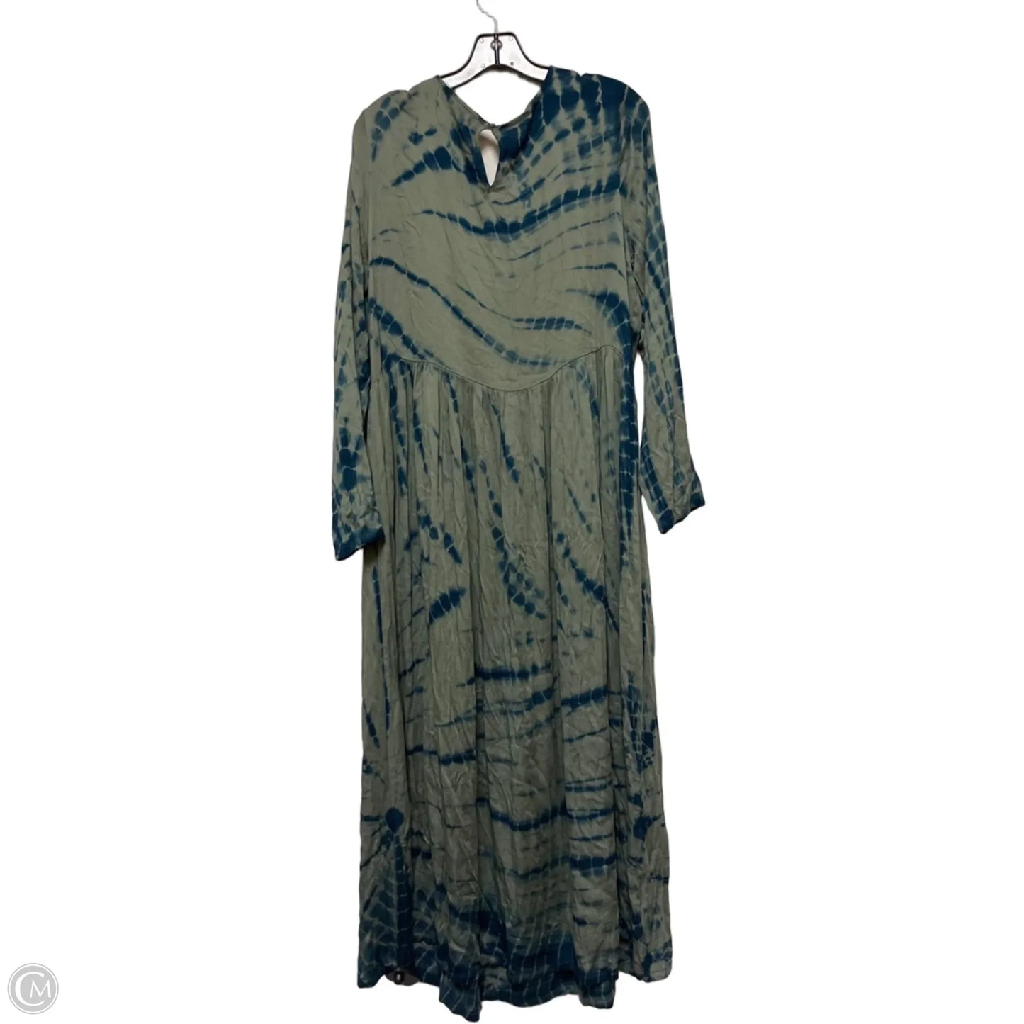 Dress Casual Maxi By Dolan Left Coast In Blue & Green, Size: L