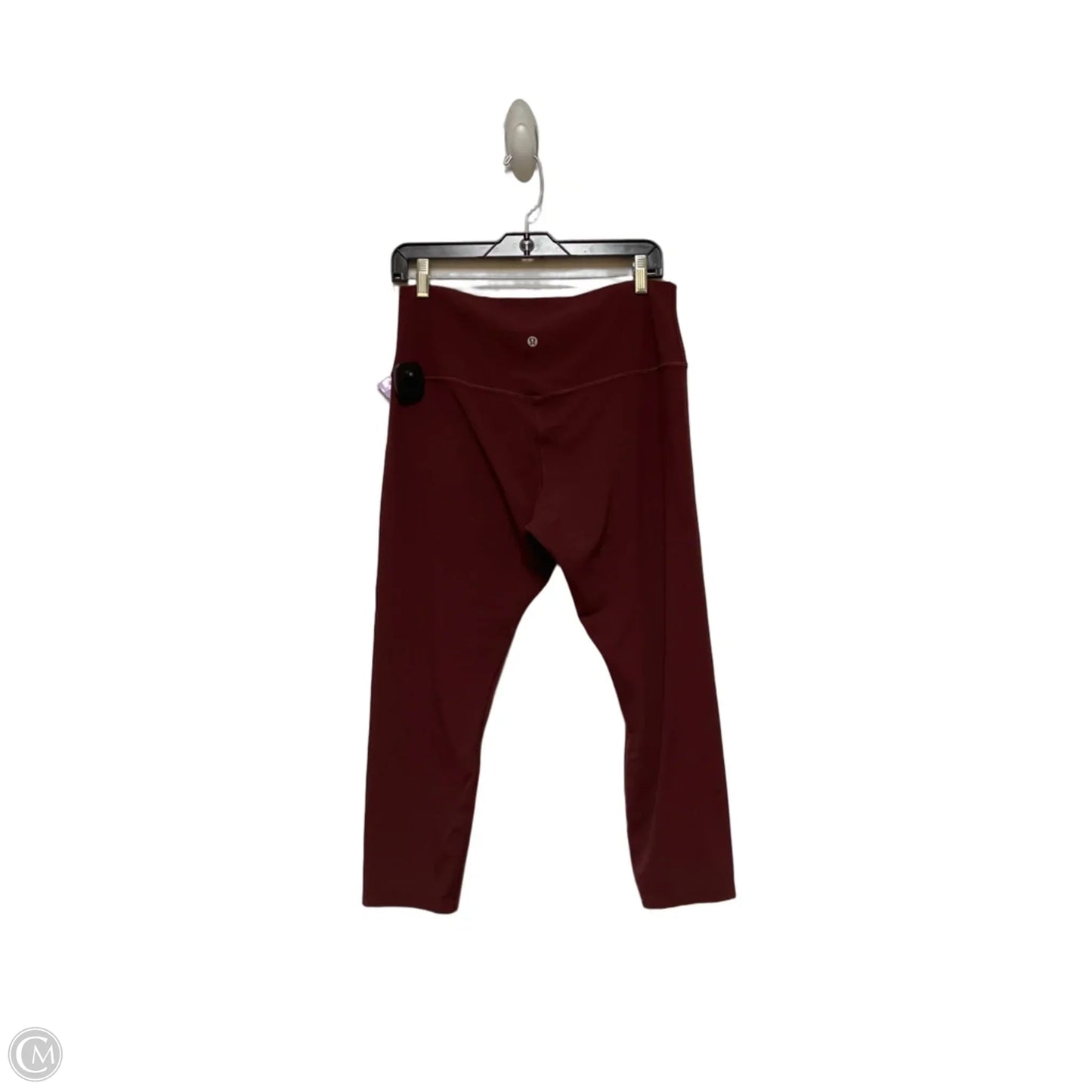 Athletic Leggings By Lululemon In Maroon, Size: 12