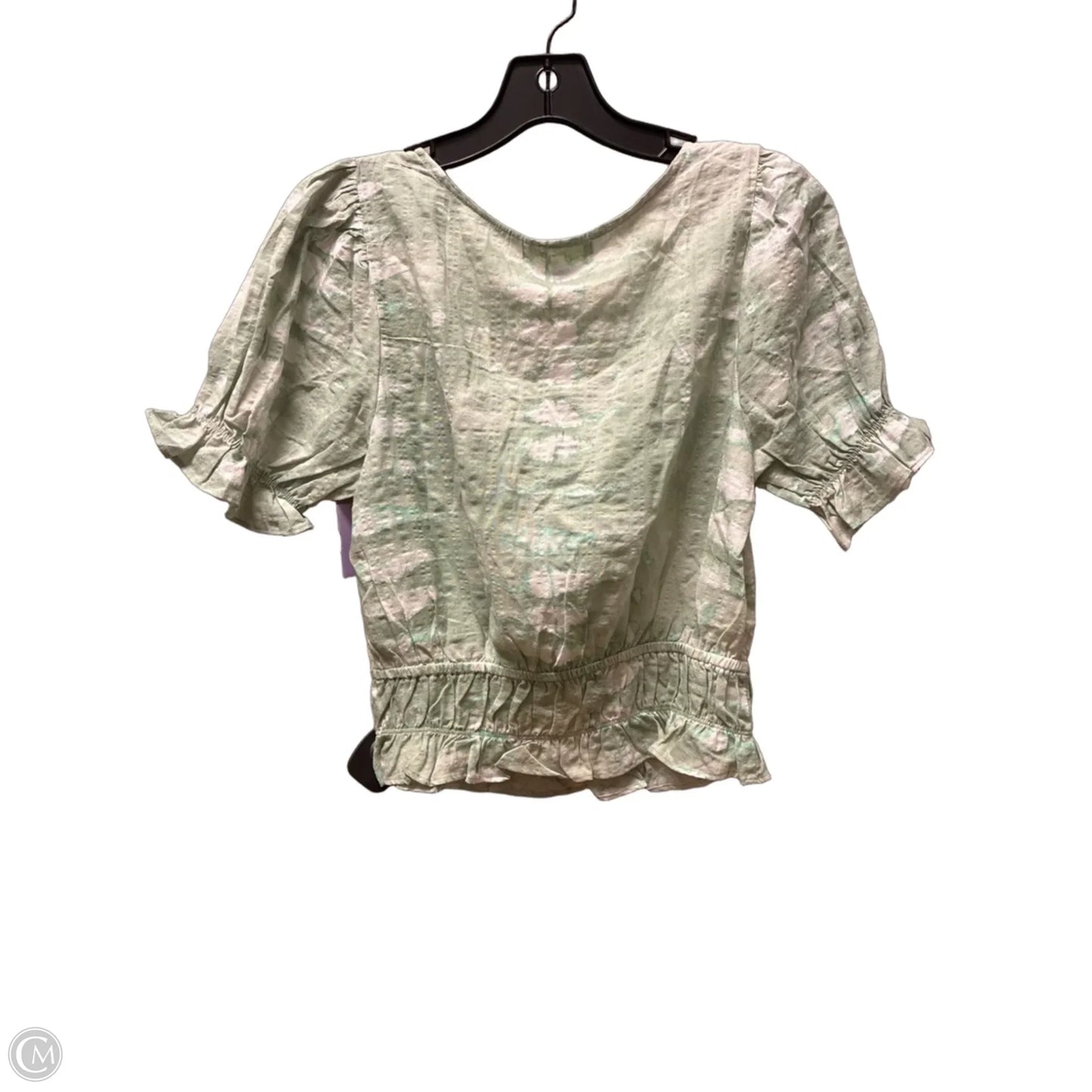 Top Short Sleeve By Good Luck Gem In Green, Size: M