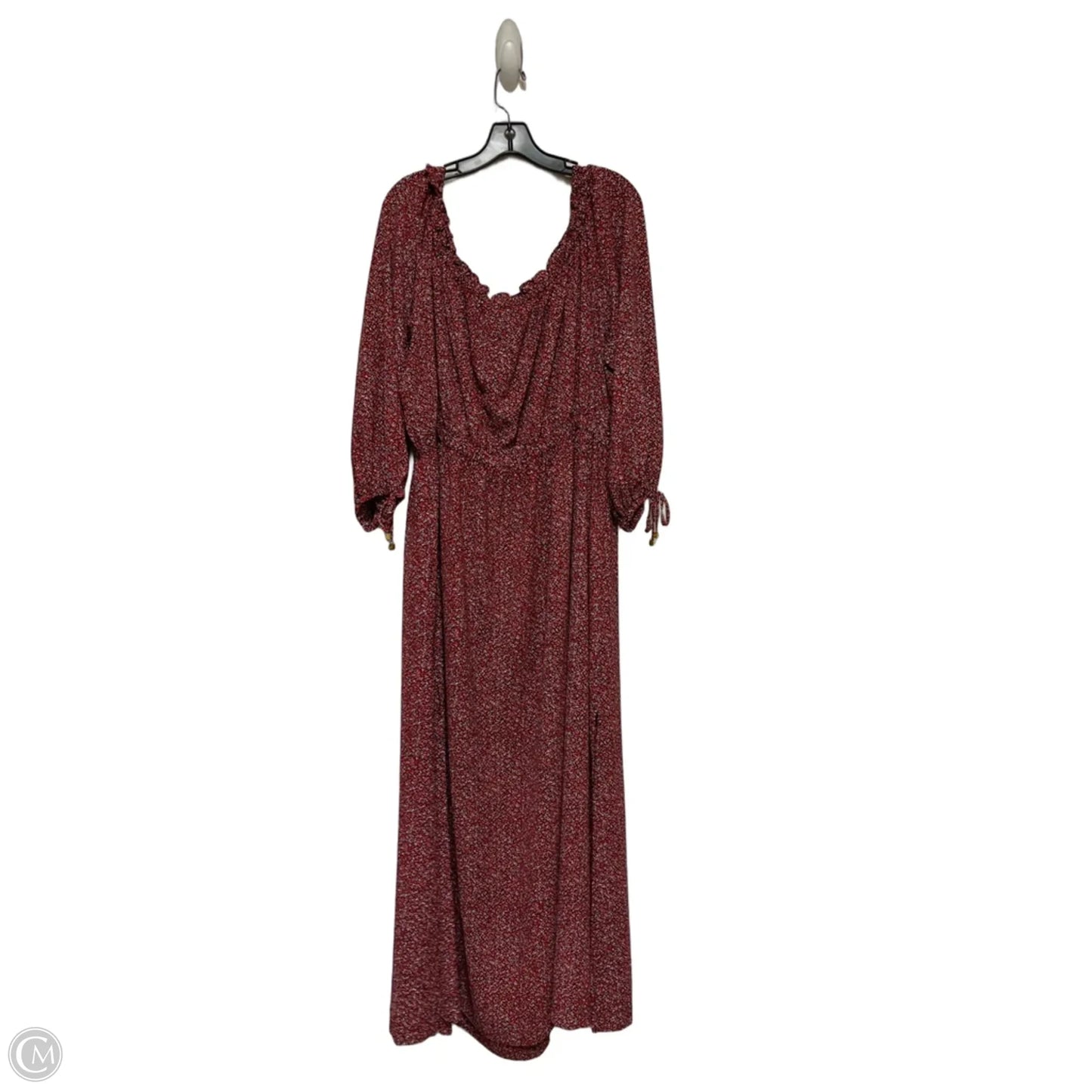 Dress Casual Maxi By Michael By Michael Kors In Black & Red, Size: 3x