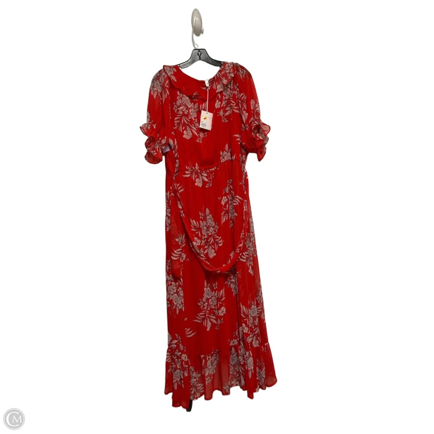 Dress Casual Maxi By Lc Lauren Conrad In Red & White, Size: 2x