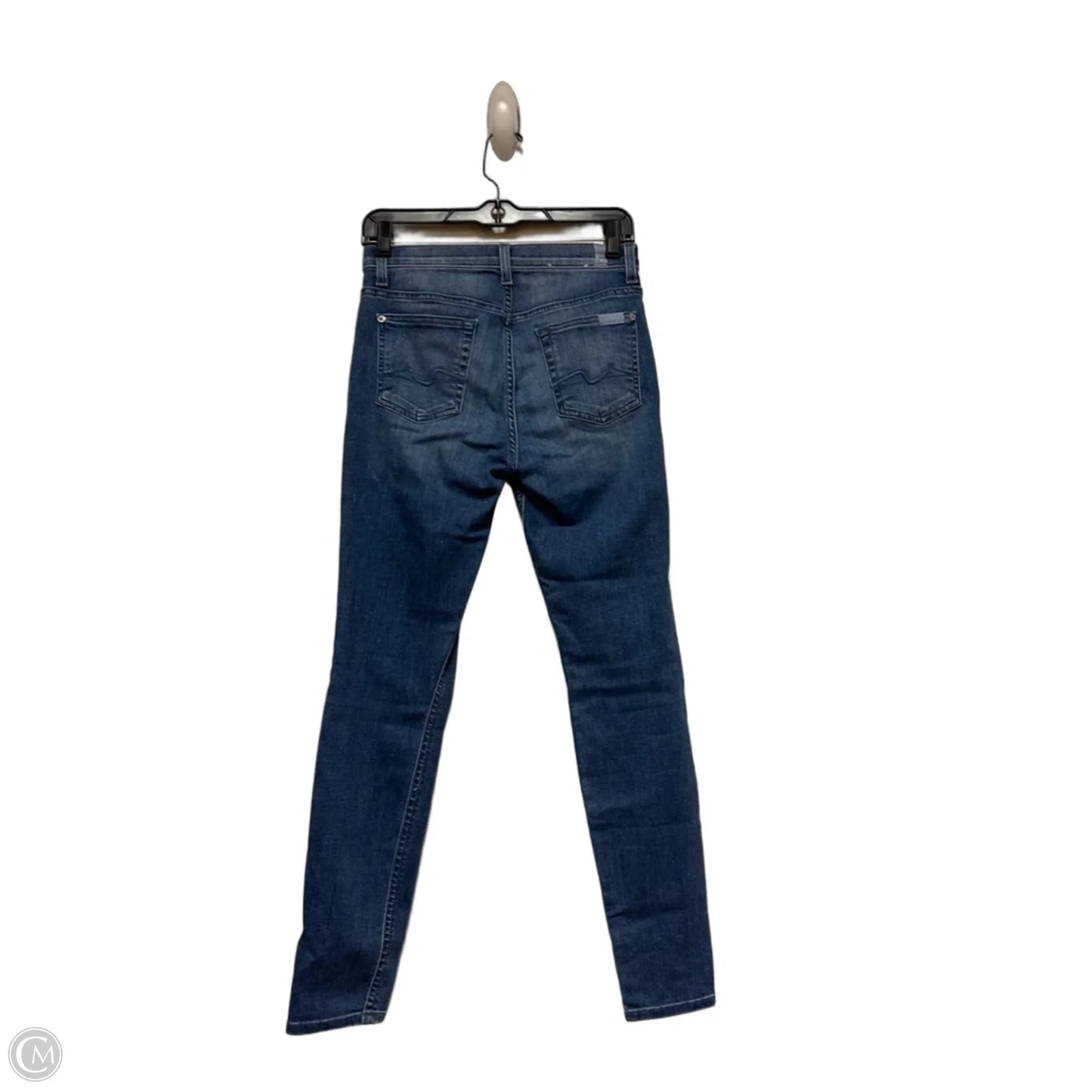 Jeans Skinny By 7 For All Mankind In Blue Denim, Size: 4