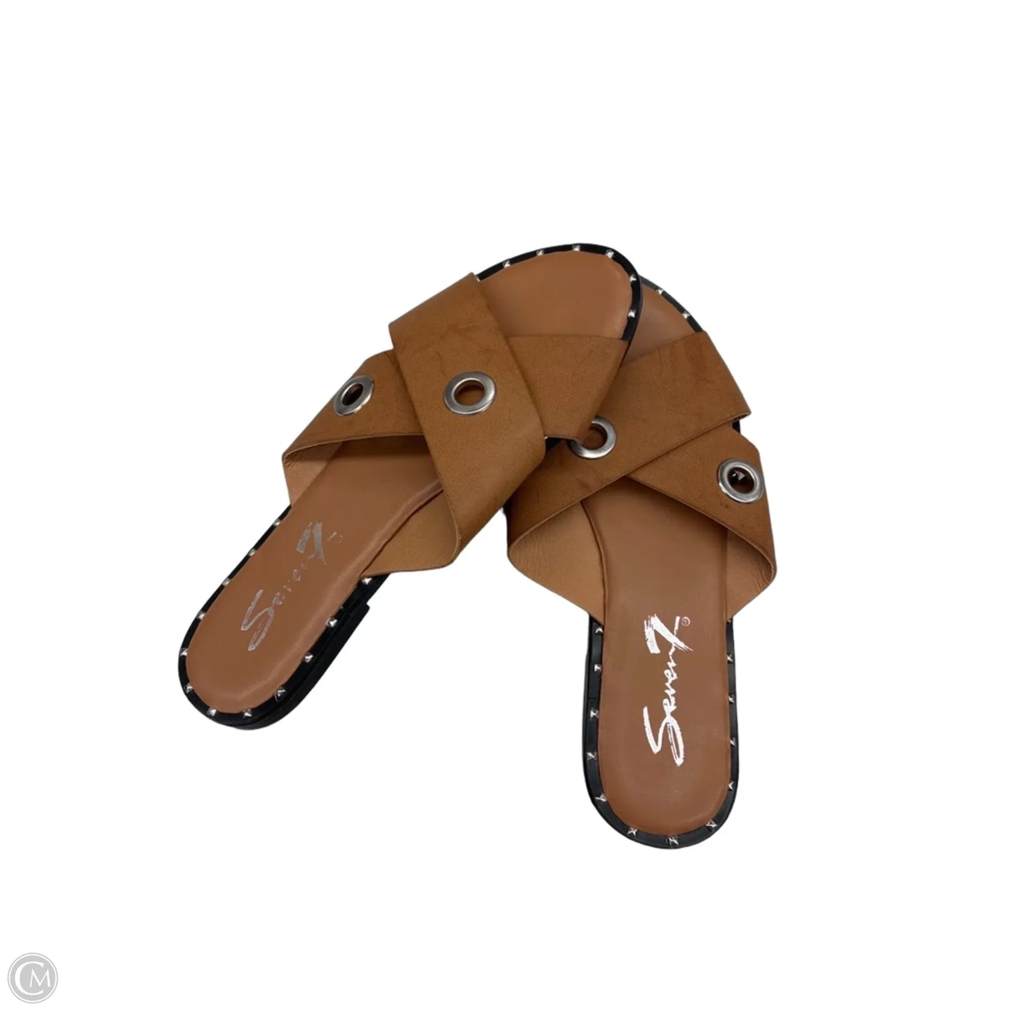 Sandals Flats By Seven 7 In Brown, Size: 9