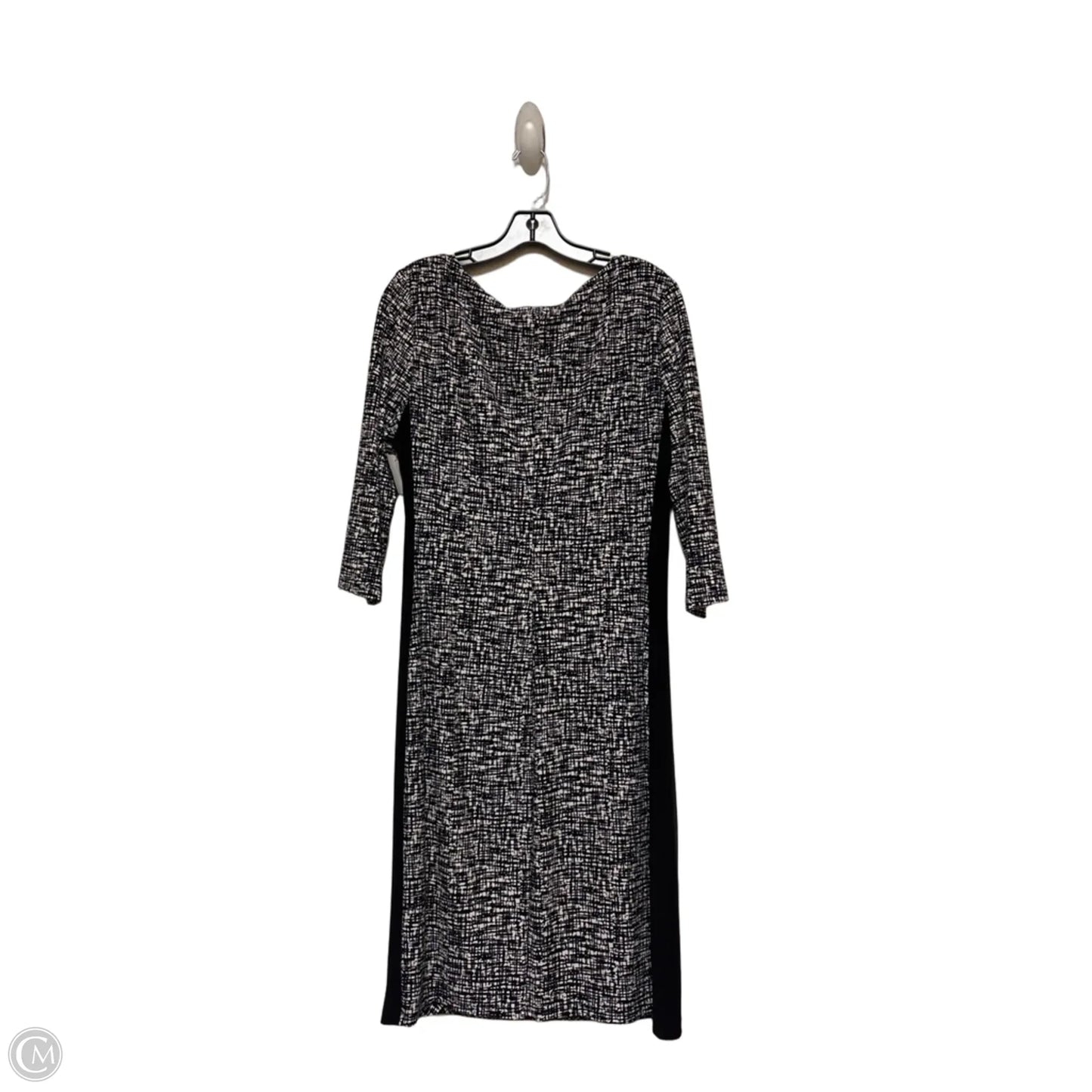 Dress Casual Midi By Lauren By Ralph Lauren In Black & White, Size: Xl