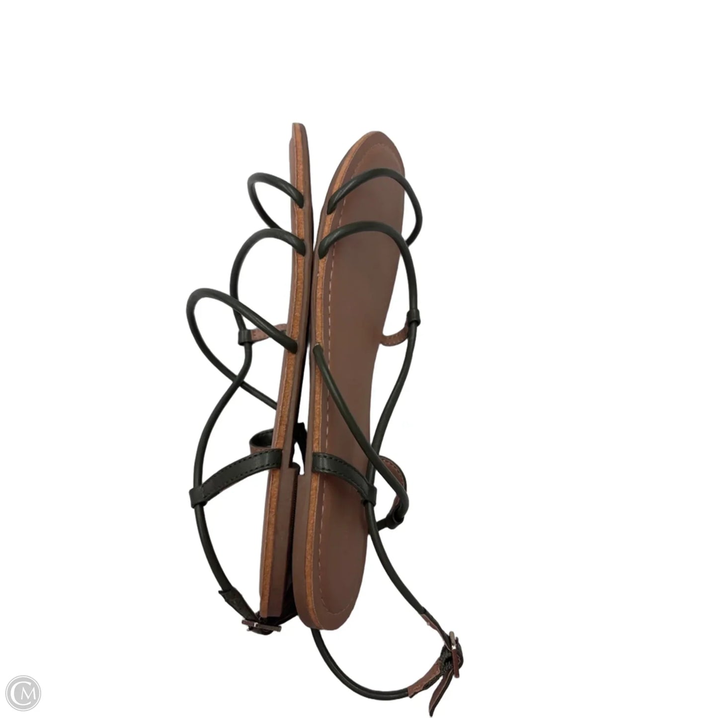 Sandals Flats By Old Navy In Green & Tan, Size: 8