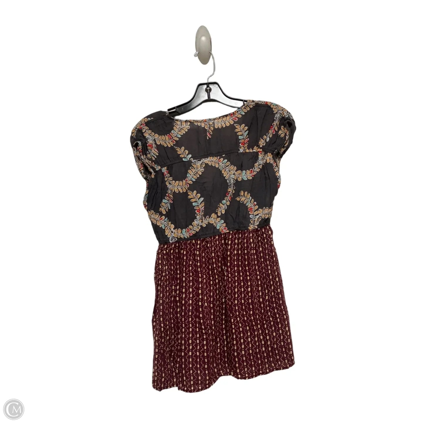 Top Short Sleeve By Free People In Grey & Purple, Size: S