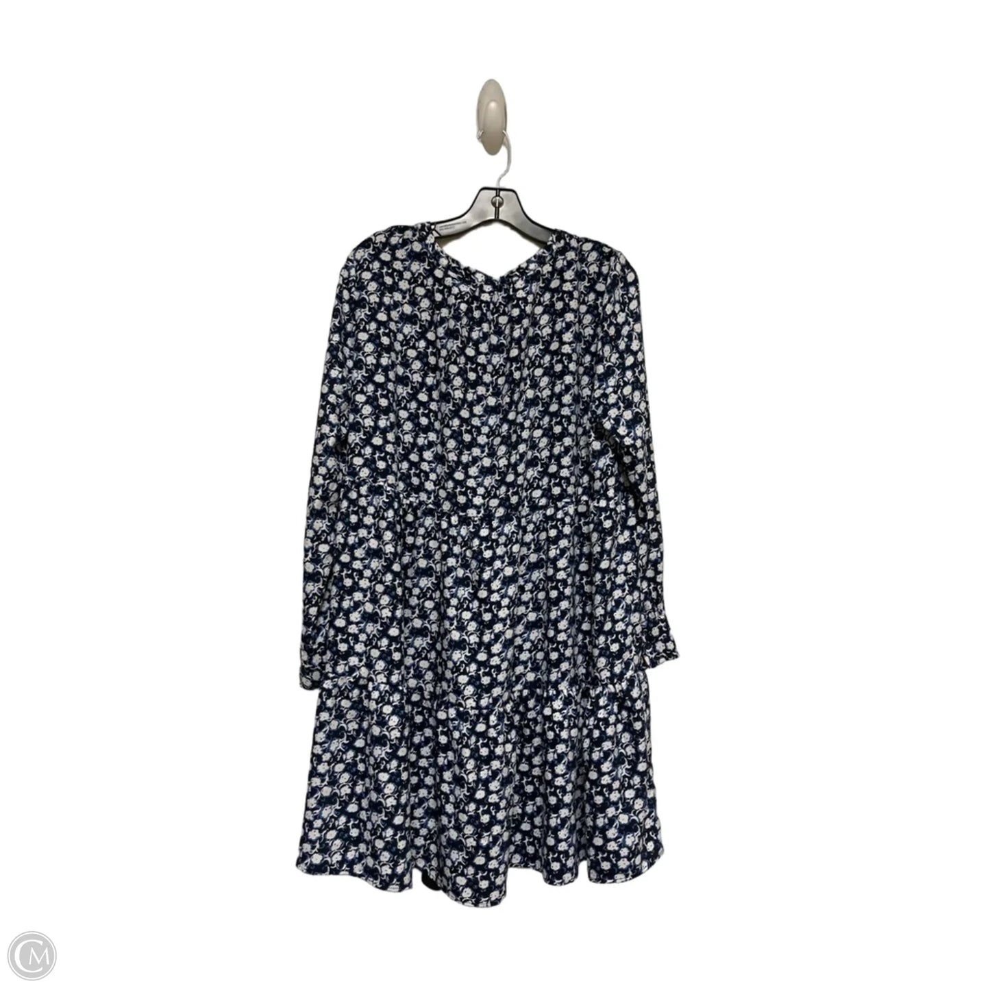 Dress Casual Short By Loft In Blue & White, Size: L