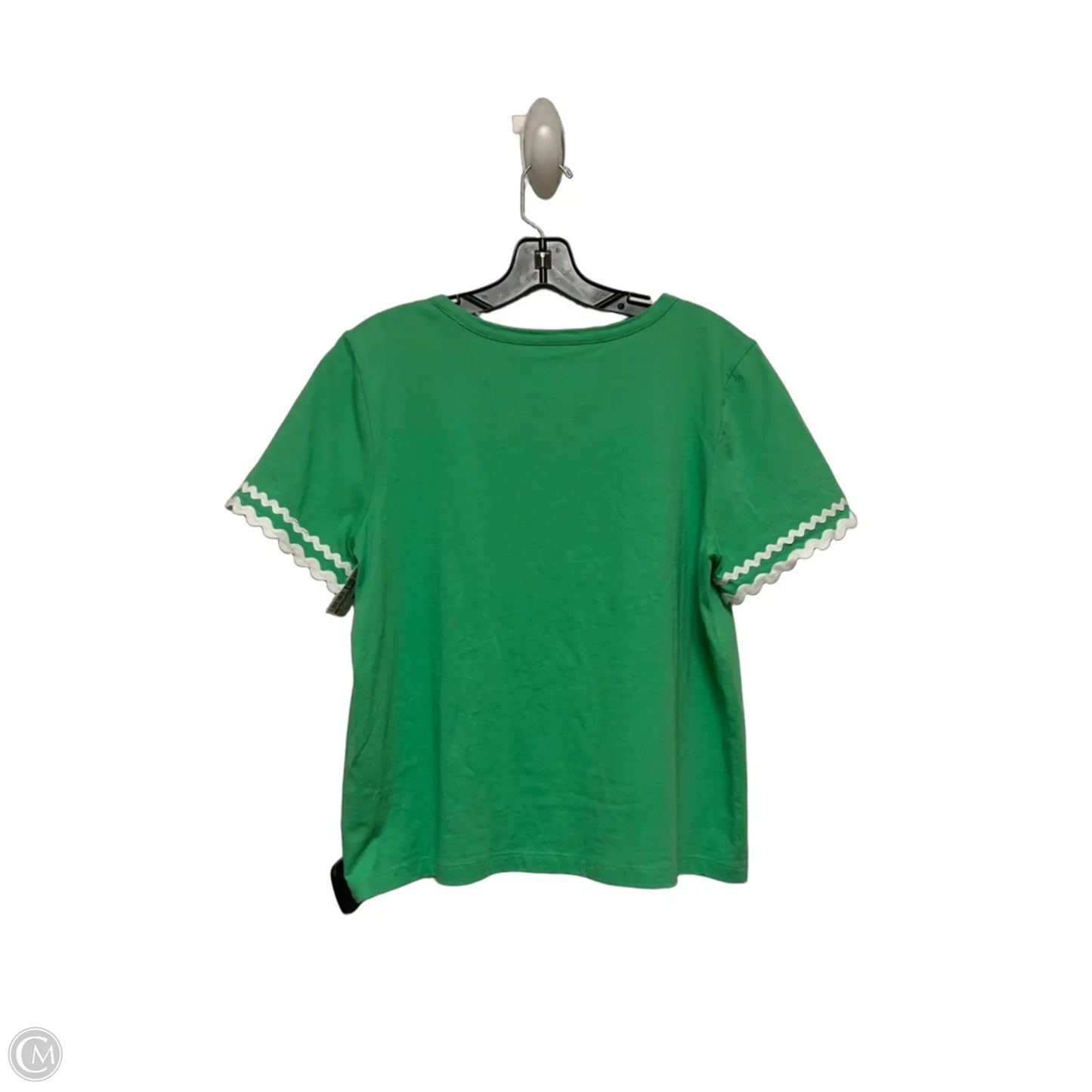 Top Short Sleeve Designer By Lilly Pulitzer In Green, Size: M