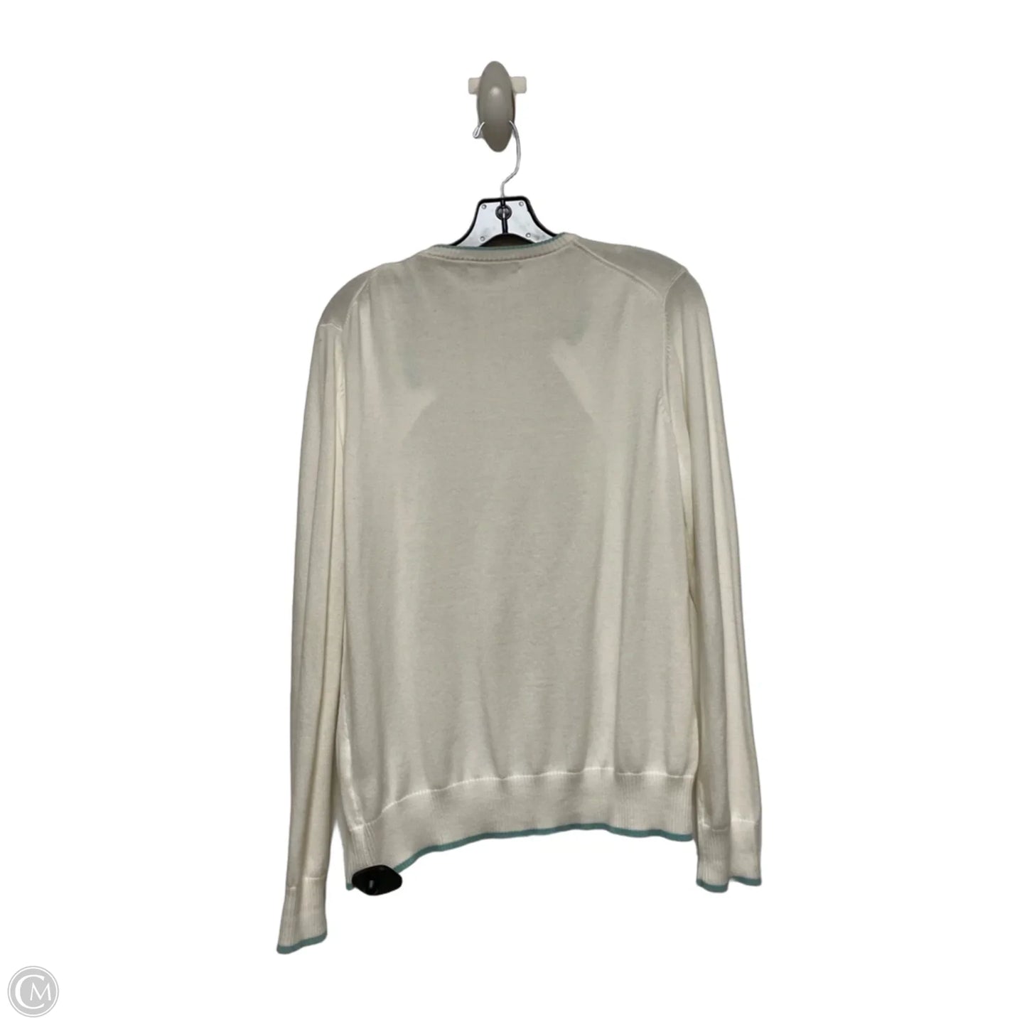 Sweater Cardigan By Kathy Ireland In Black & White, Size: M