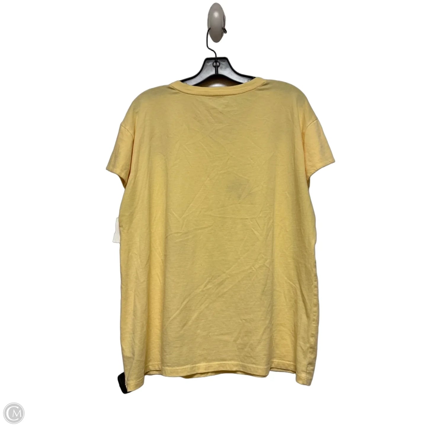 Top Short Sleeve By Talbots In Yellow, Size: Xl