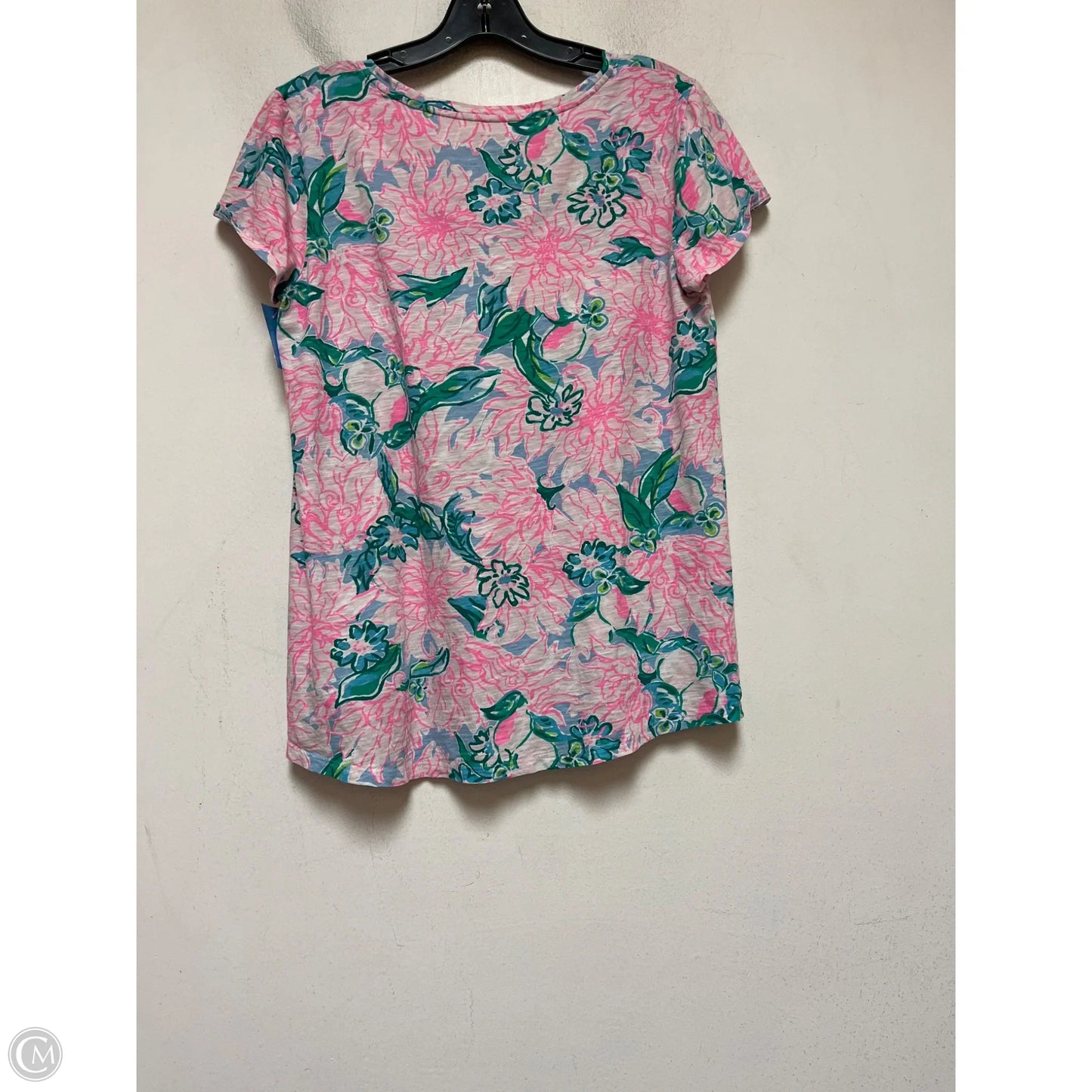 Top Short Sleeve Designer By Lilly Pulitzer In Floral Print, Size: S