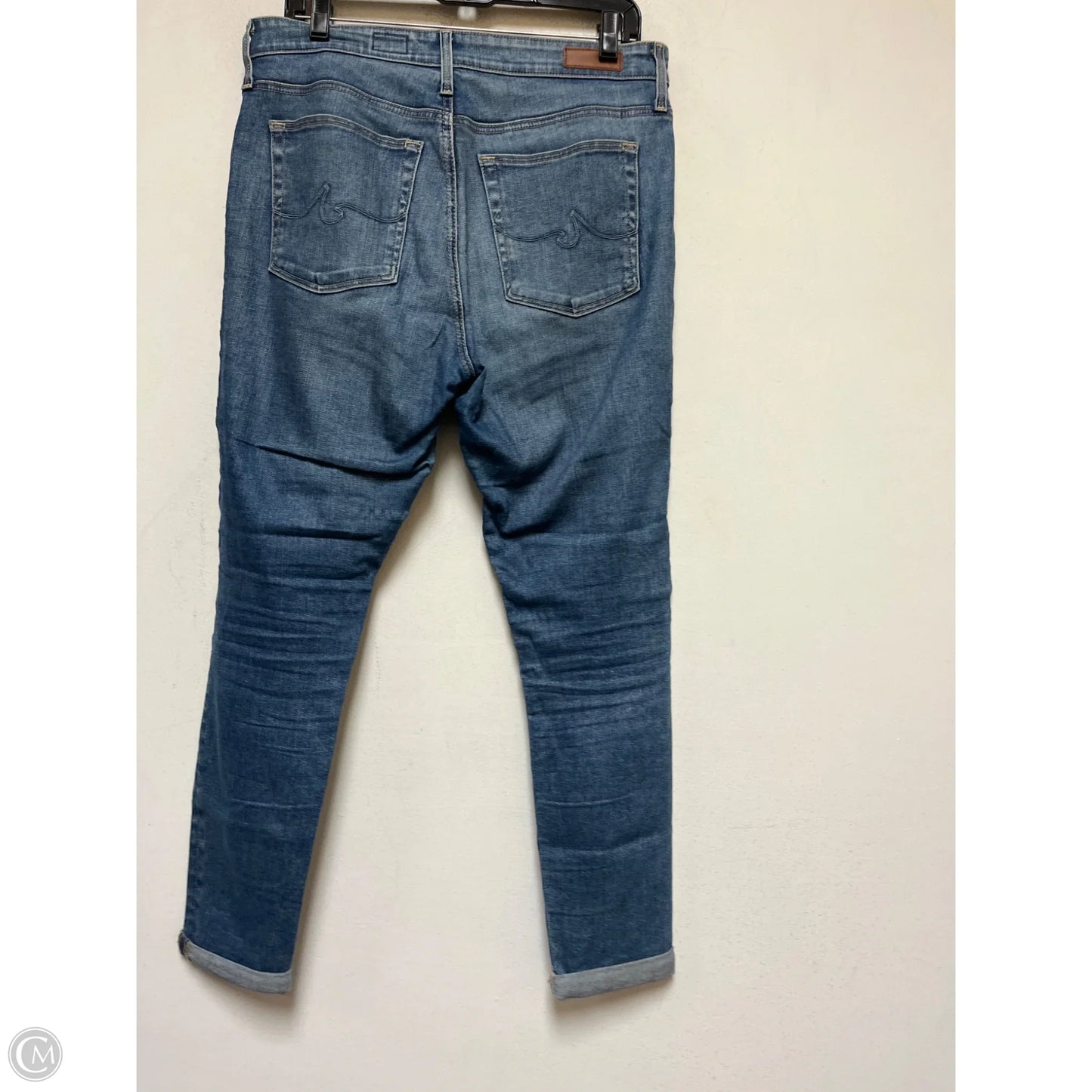 Jeans Skinny By Adriano Goldschmied In Blue Denim, Size: 8