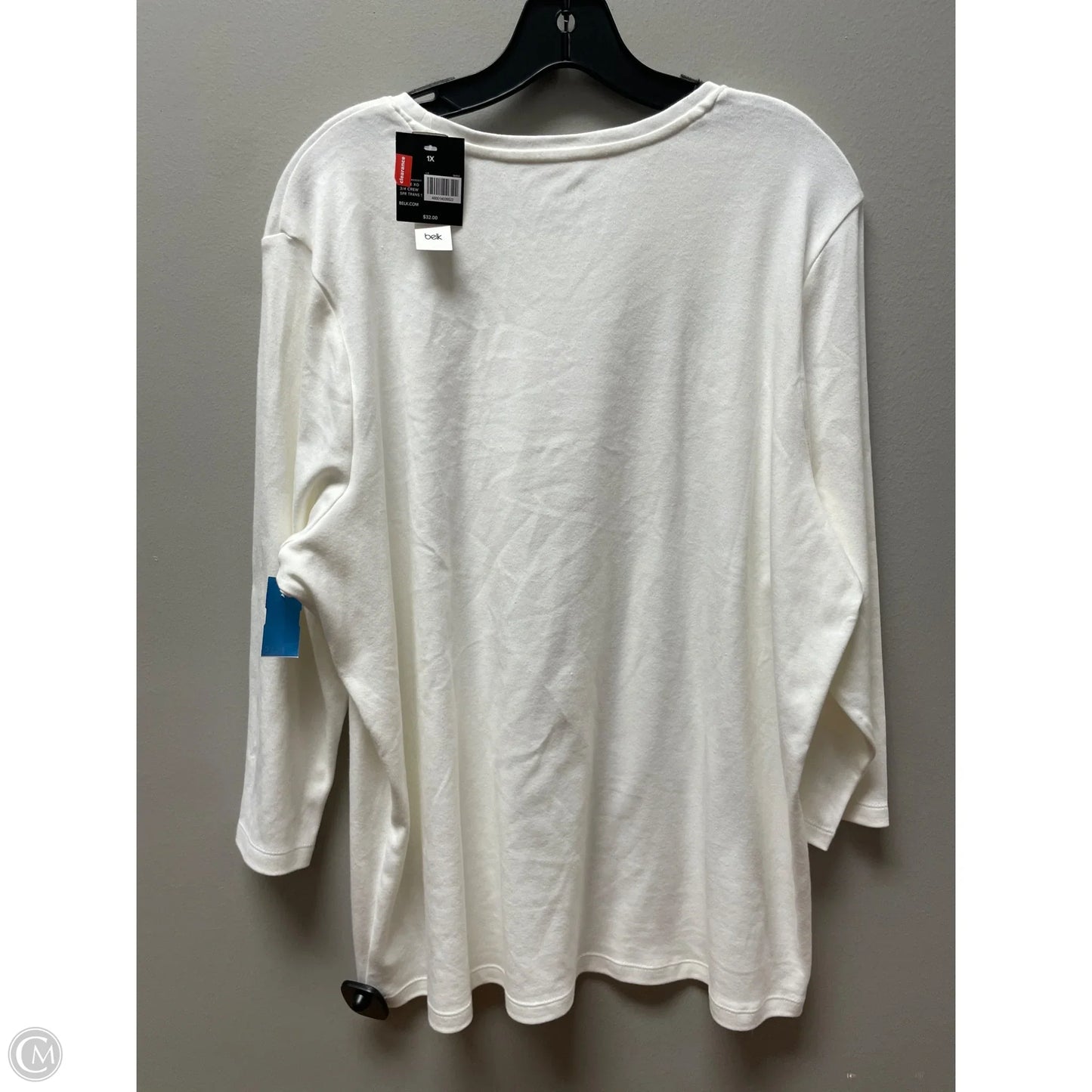Top Long Sleeve By Kim Rogers In White, Size: Xl