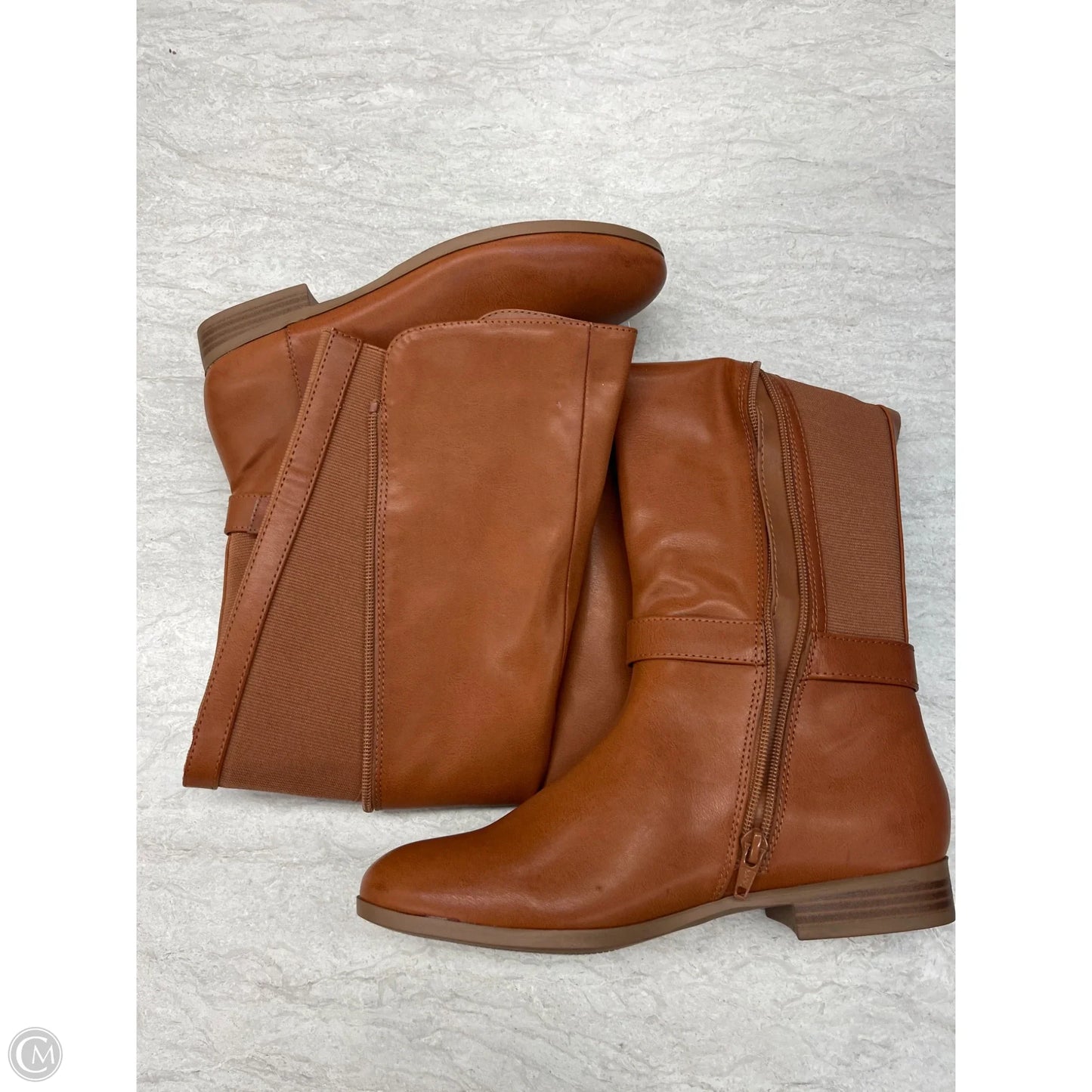 Boots Knee Flats By Style And Company In Tan, Size: 7