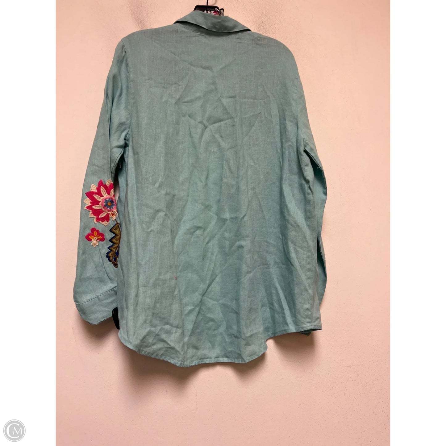 Top Long Sleeve By Johnny Was In Blue, Size: M