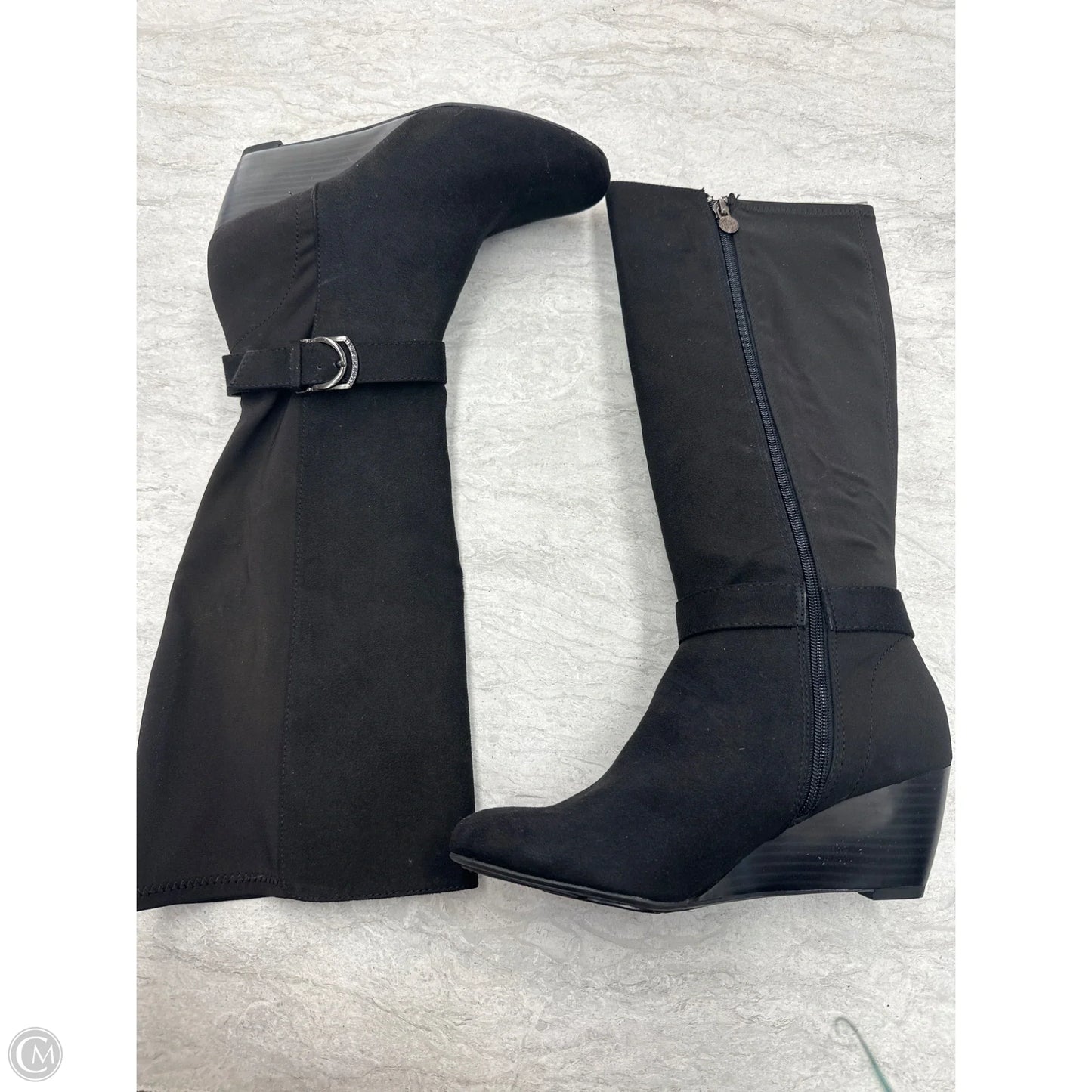 Boots Mid-calf Heels By Dana Buchman In Black, Size: 6.5