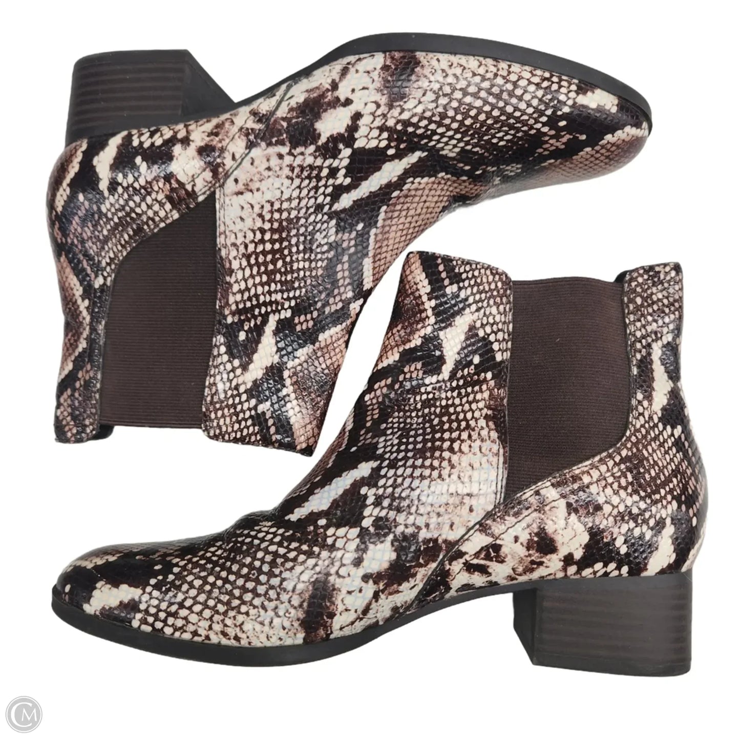 Boots Ankle Flats By Alex Marie In Snakeskin Print, Size: 8.5