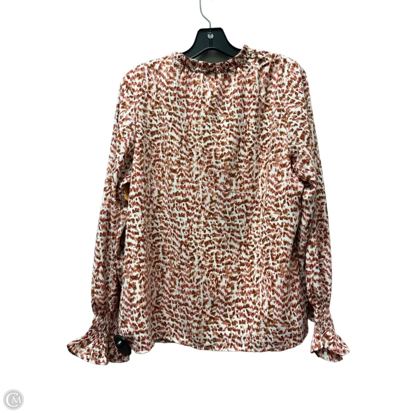 Top Long Sleeve By Clothes Mentor In Red & White, Size: M