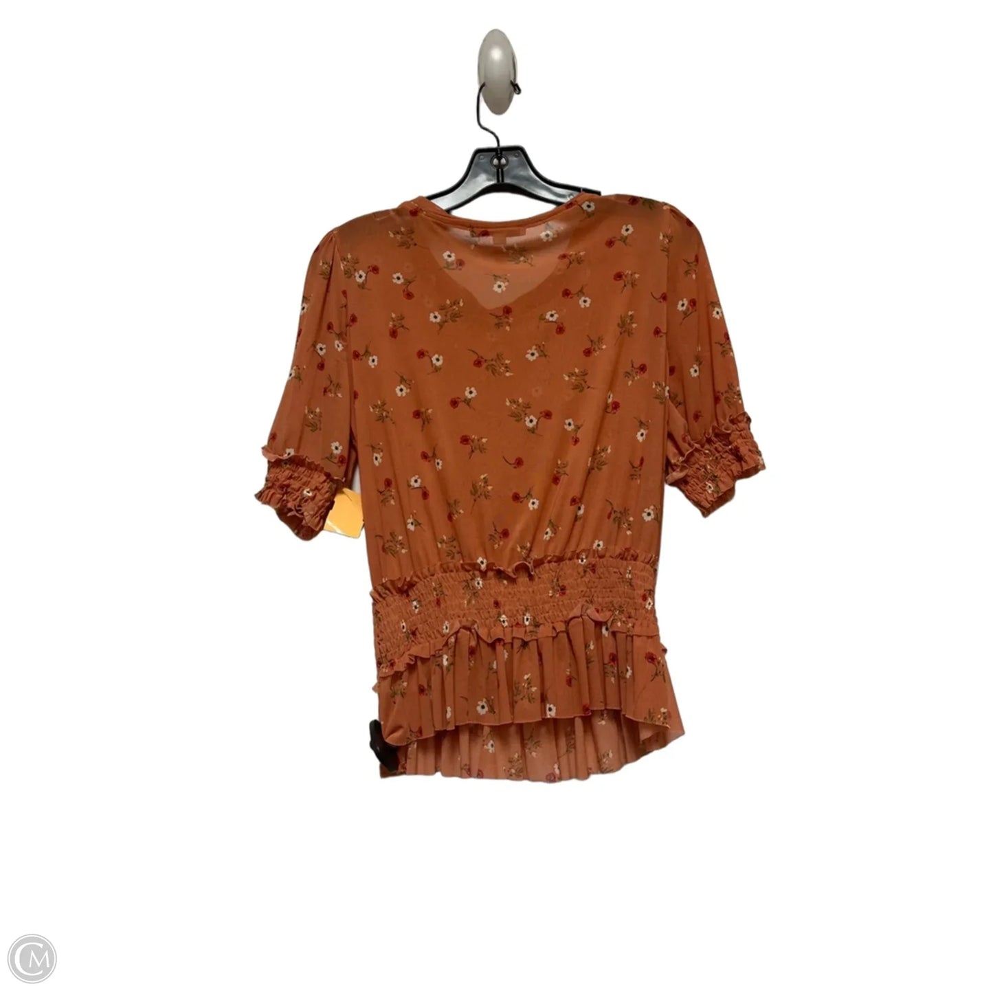 Top Short Sleeve By Haute Monde In Floral Print, Size: M